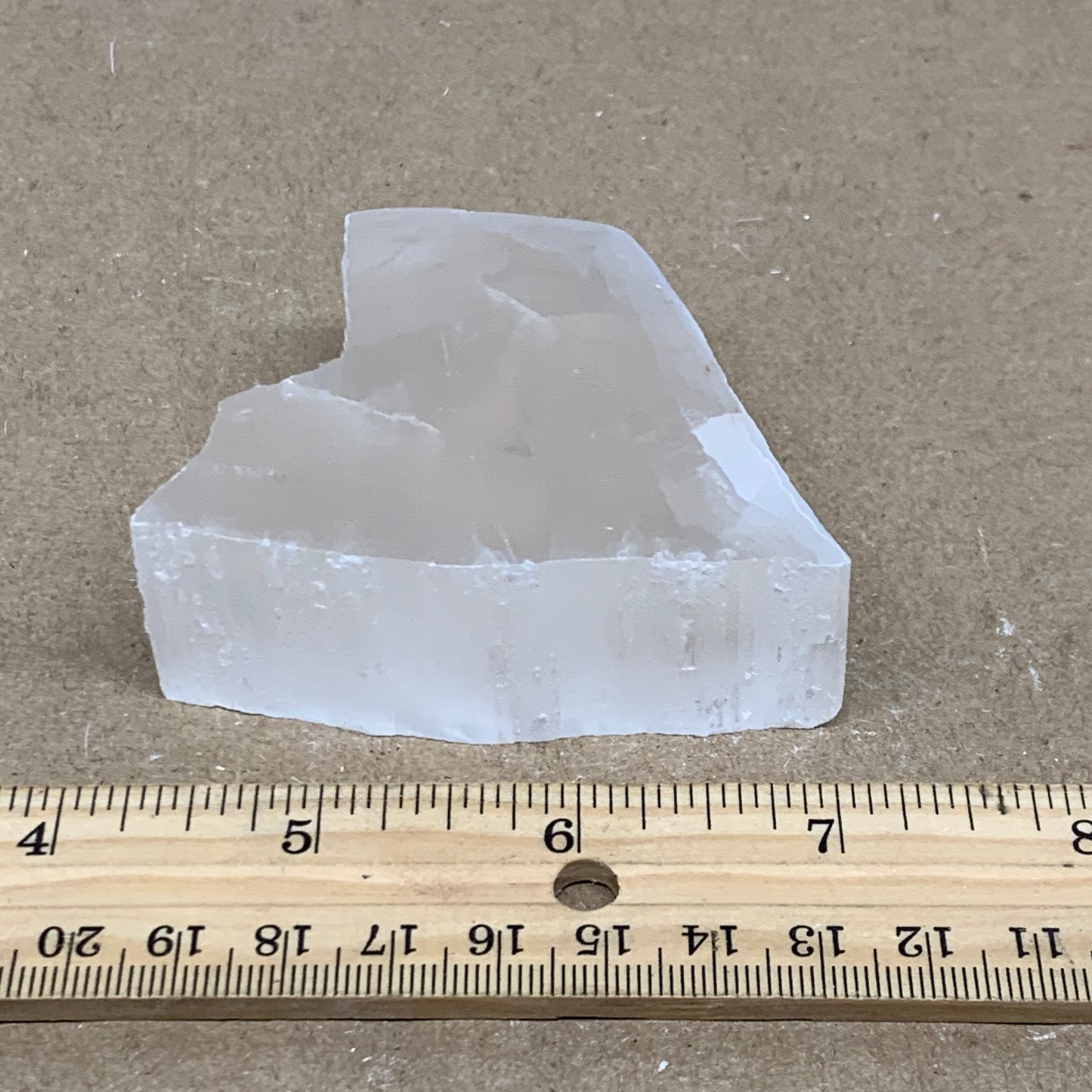 0.34 lbs, 2.8"x2.3"x1", Natural Clear Selenite Crystal Slab Gemstone, B36967