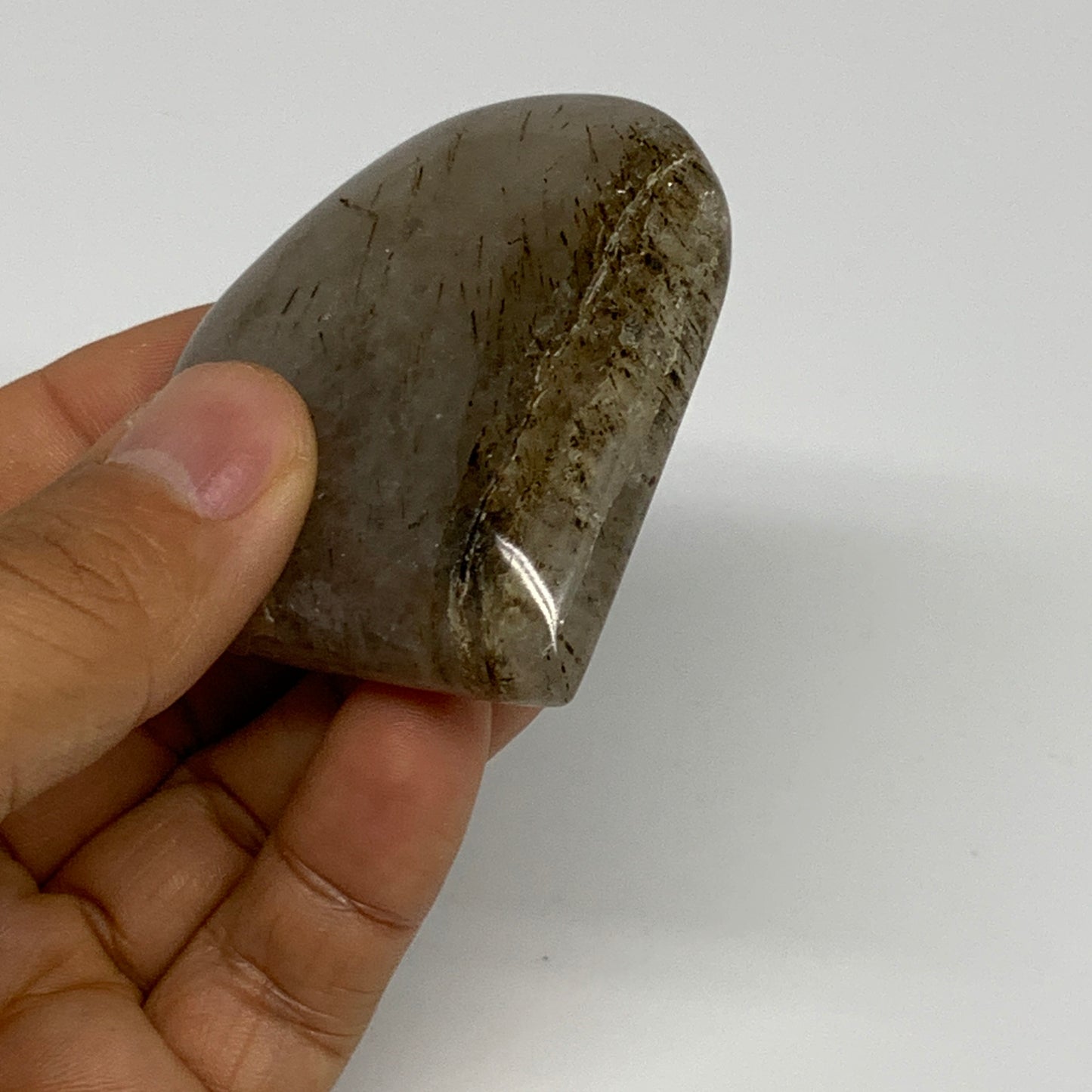 83.1g, 2.2"x2.3"x0.7", Natural Small Rutile Quartz Crystal Heart Reiki, B28301