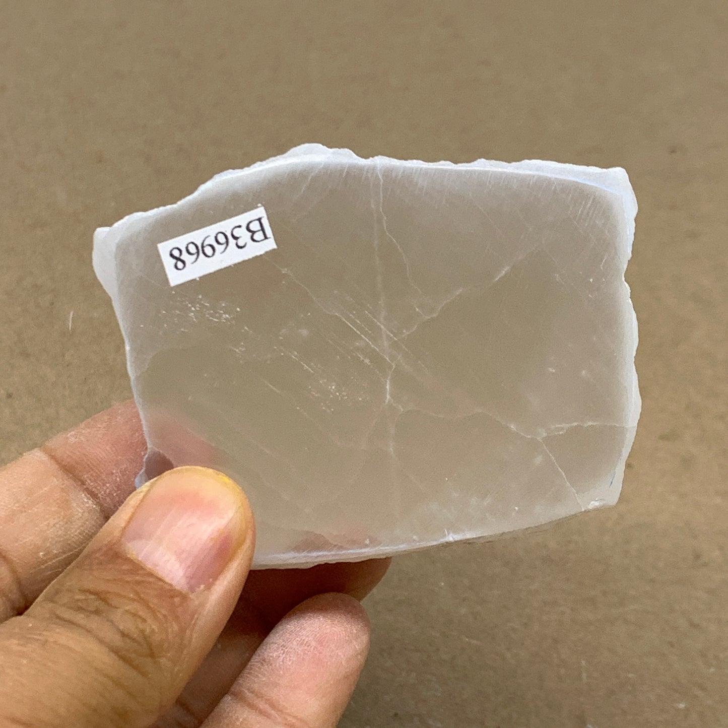 0.40 lbs, 2.7"x2.1"x1", Natural Clear Selenite Crystal Slab Gemstone, B36968