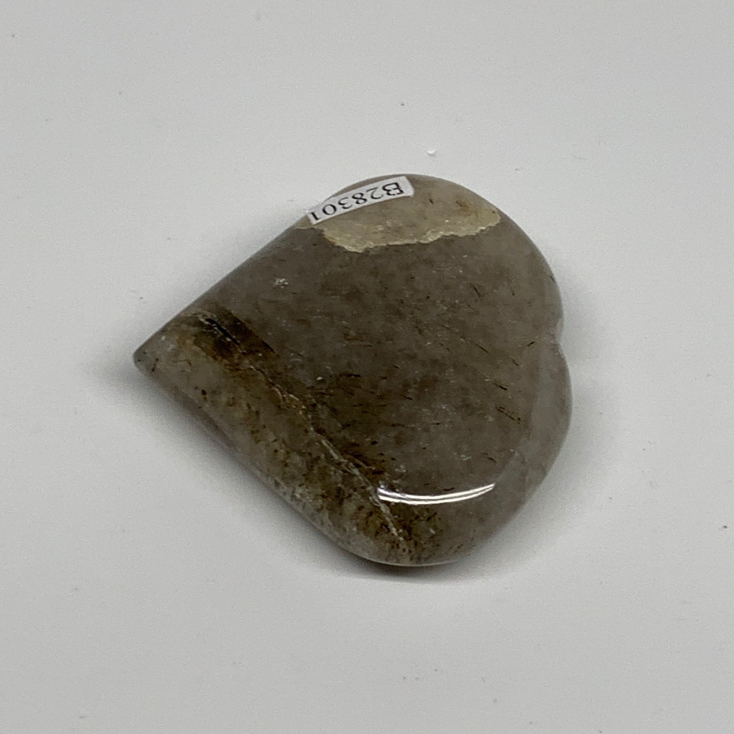 83.1g, 2.2"x2.3"x0.7", Natural Small Rutile Quartz Crystal Heart Reiki, B28301