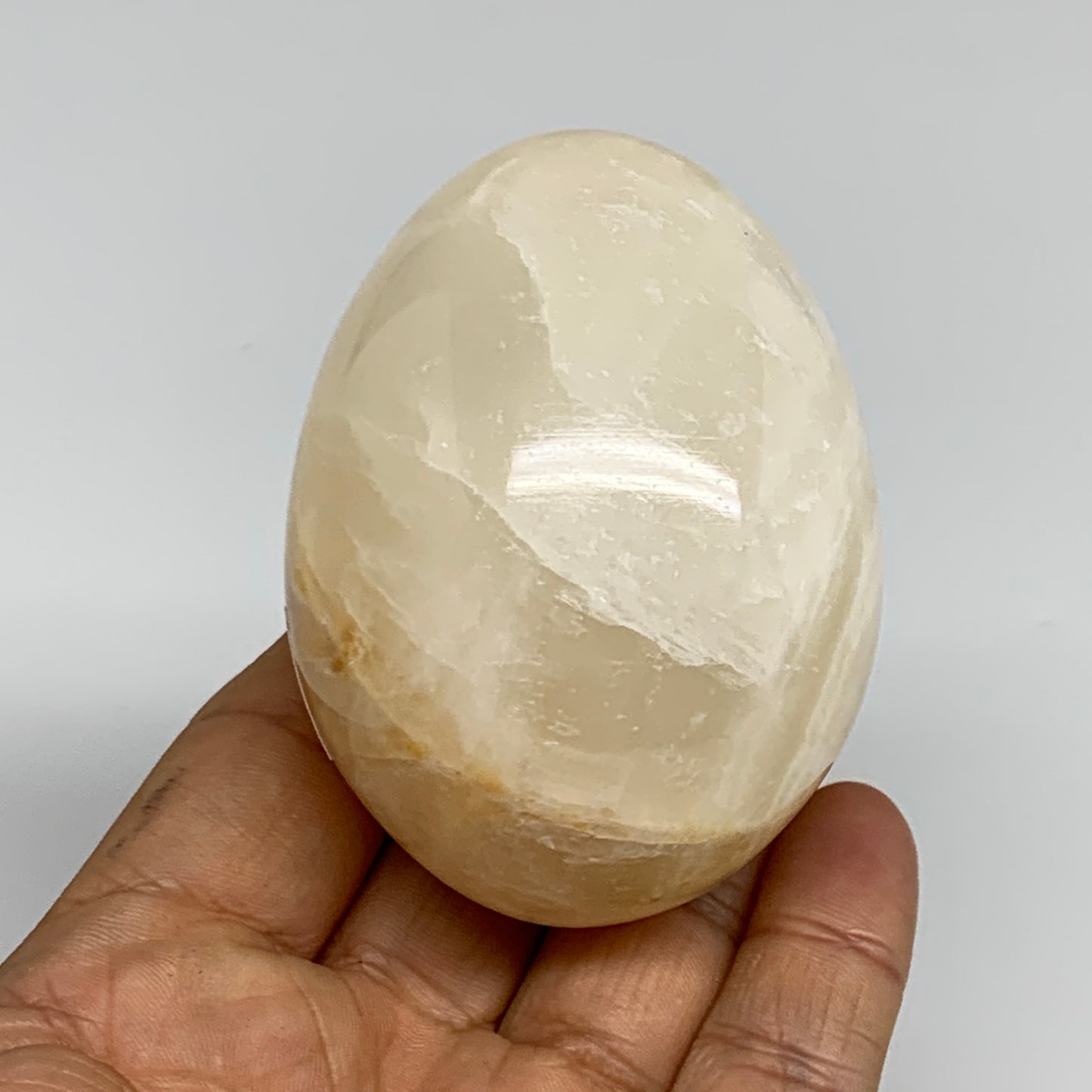 254g, 2.7"x2" Natural Green Onyx Egg Gemstone Mineral, from Pakistan, B32026