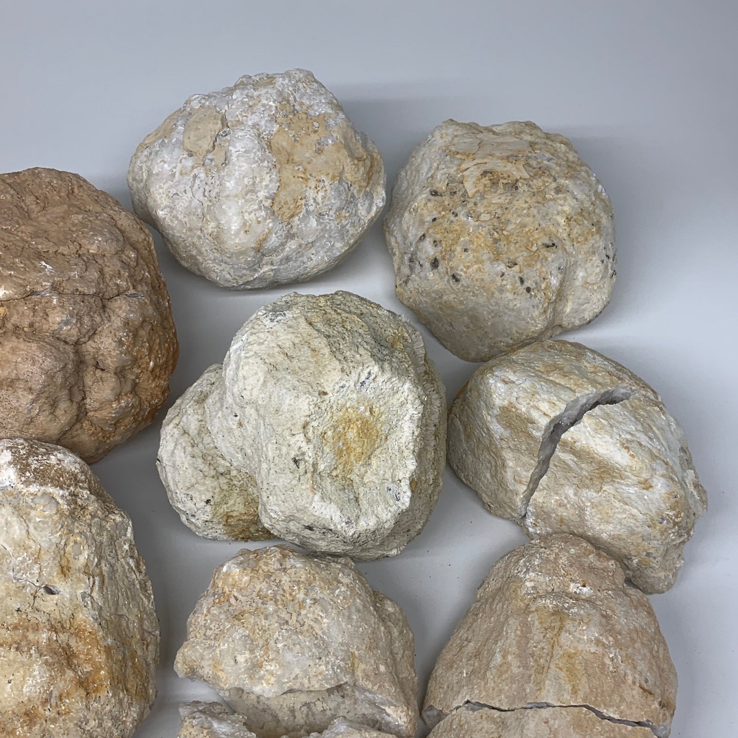 21.53 Lbs,4.1"-7", 9 Pairs, Natural Quartz Geodes @Morocco, Wholesale,B10639