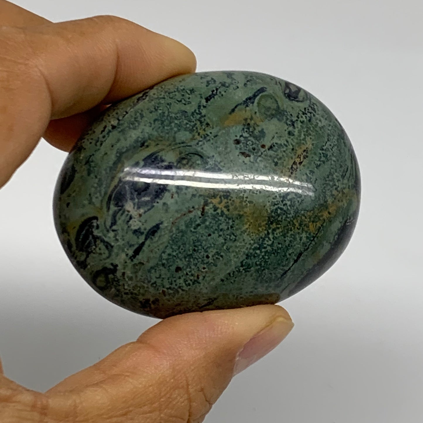 150g, 1.8"-2.2", 2pcs,  Crocodile Kambaba Jasper Palm-Stone, B37805