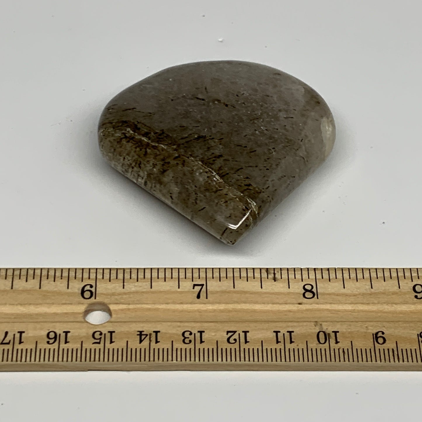 83.1g, 2.2"x2.3"x0.7", Natural Small Rutile Quartz Crystal Heart Reiki, B28301