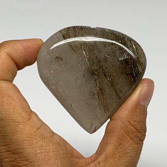 78.2g, 2.2"x2.2"x0.7", Natural Small Rutile Quartz Crystal Heart Reiki, B28302