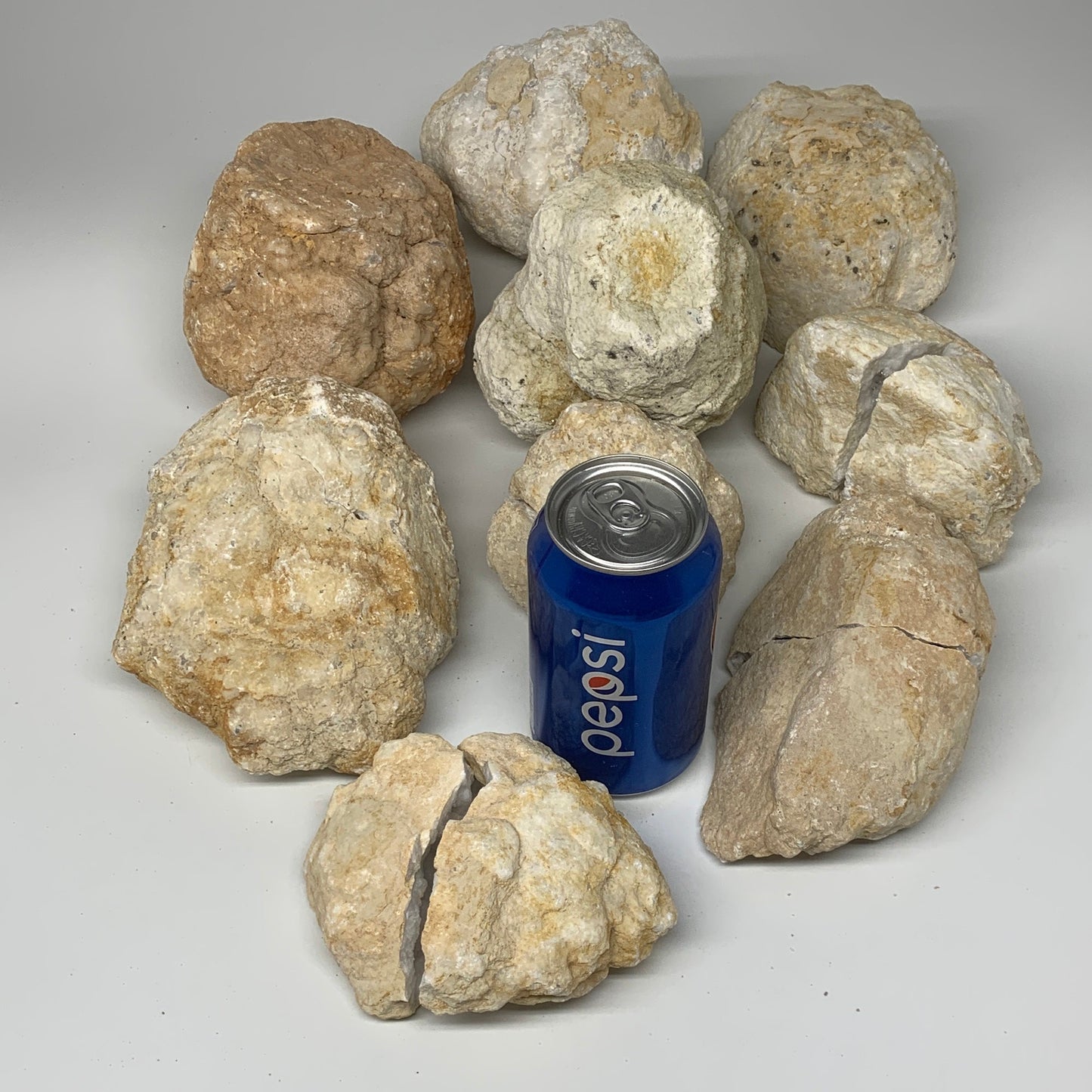 21.53 Lbs,4.1"-7", 9 Pairs, Natural Quartz Geodes @Morocco, Wholesale,B10639