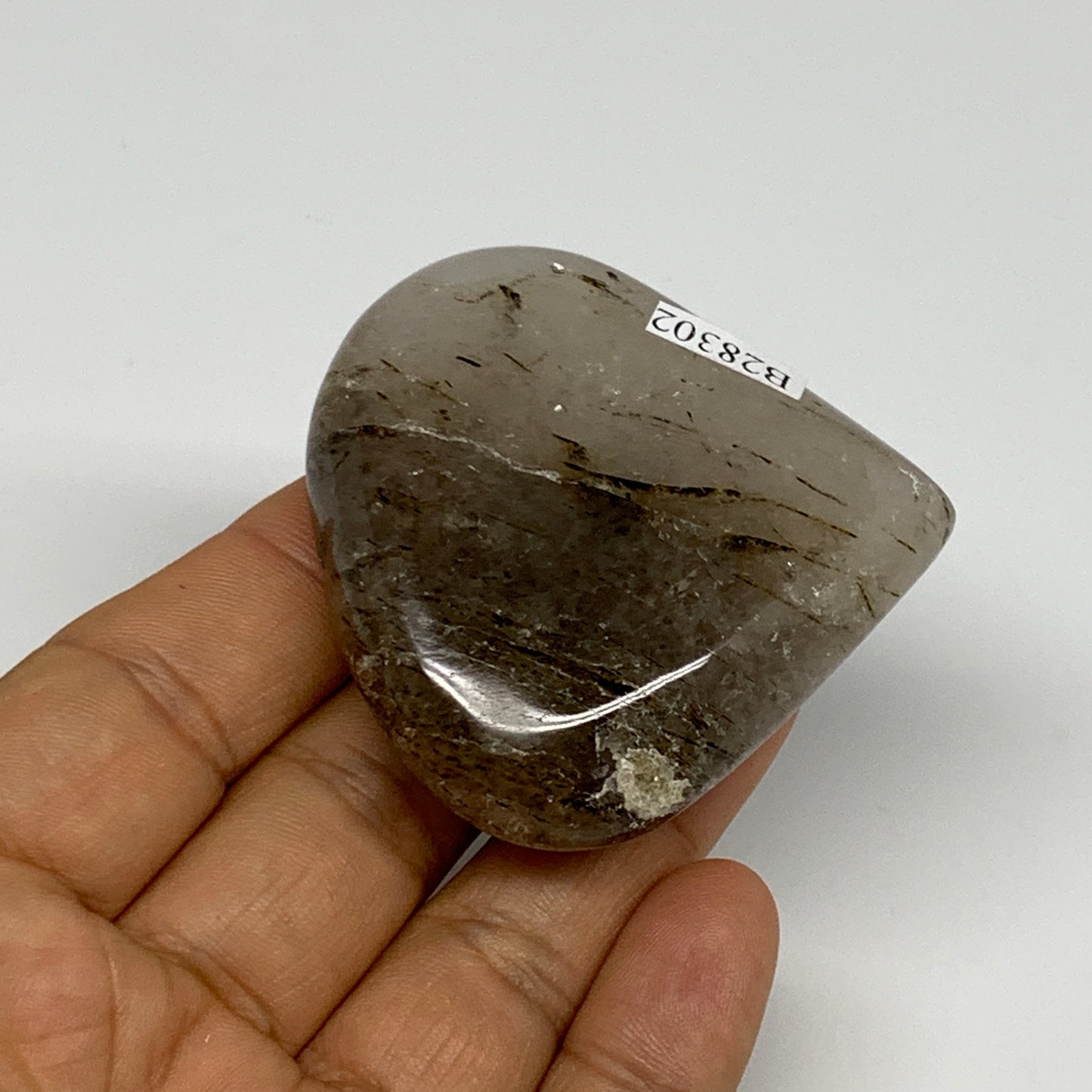 78.2g, 2.2"x2.2"x0.7", Natural Small Rutile Quartz Crystal Heart Reiki, B28302