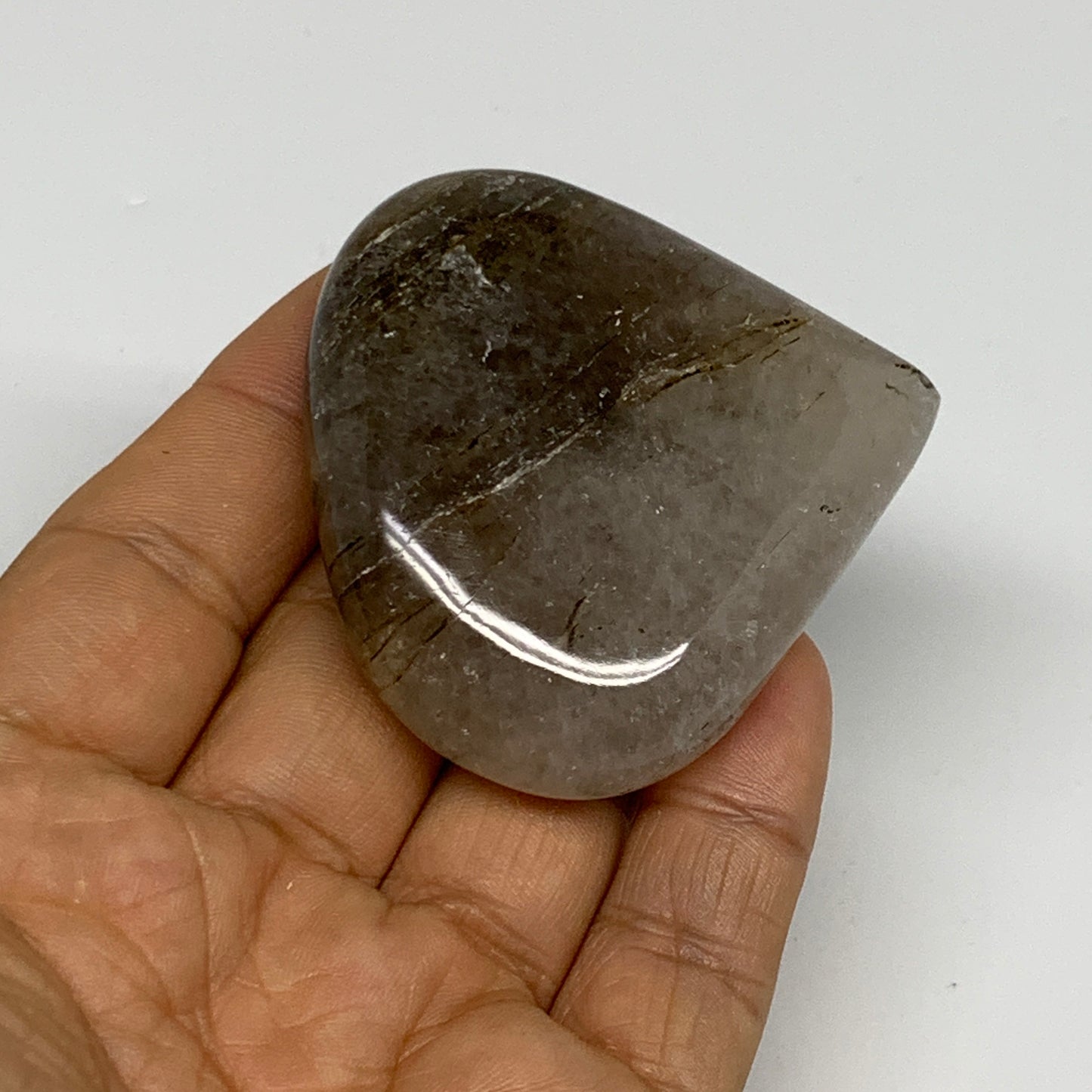 78.2g, 2.2"x2.2"x0.7", Natural Small Rutile Quartz Crystal Heart Reiki, B28302