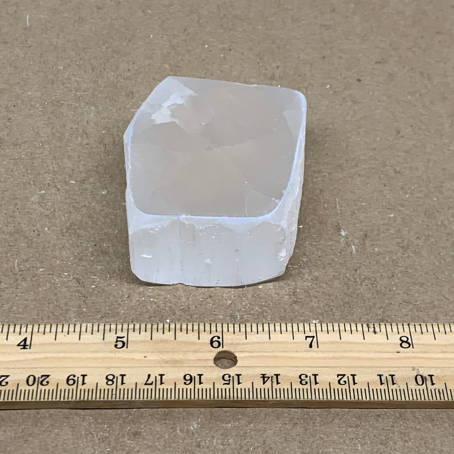 0.40 lbs, 2.7"x2.1"x1", Natural Clear Selenite Crystal Slab Gemstone, B36968