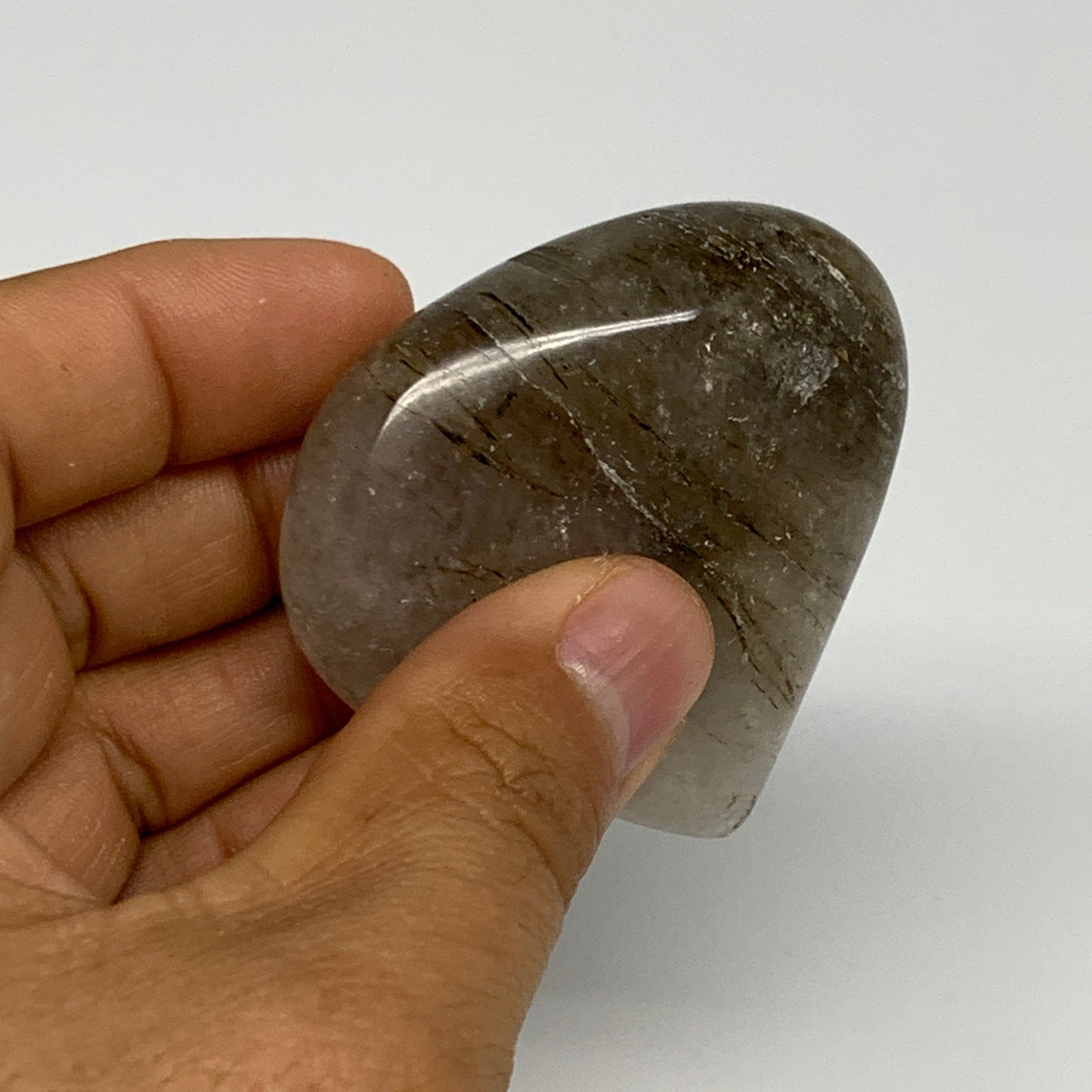 78.2g, 2.2"x2.2"x0.7", Natural Small Rutile Quartz Crystal Heart Reiki, B28302