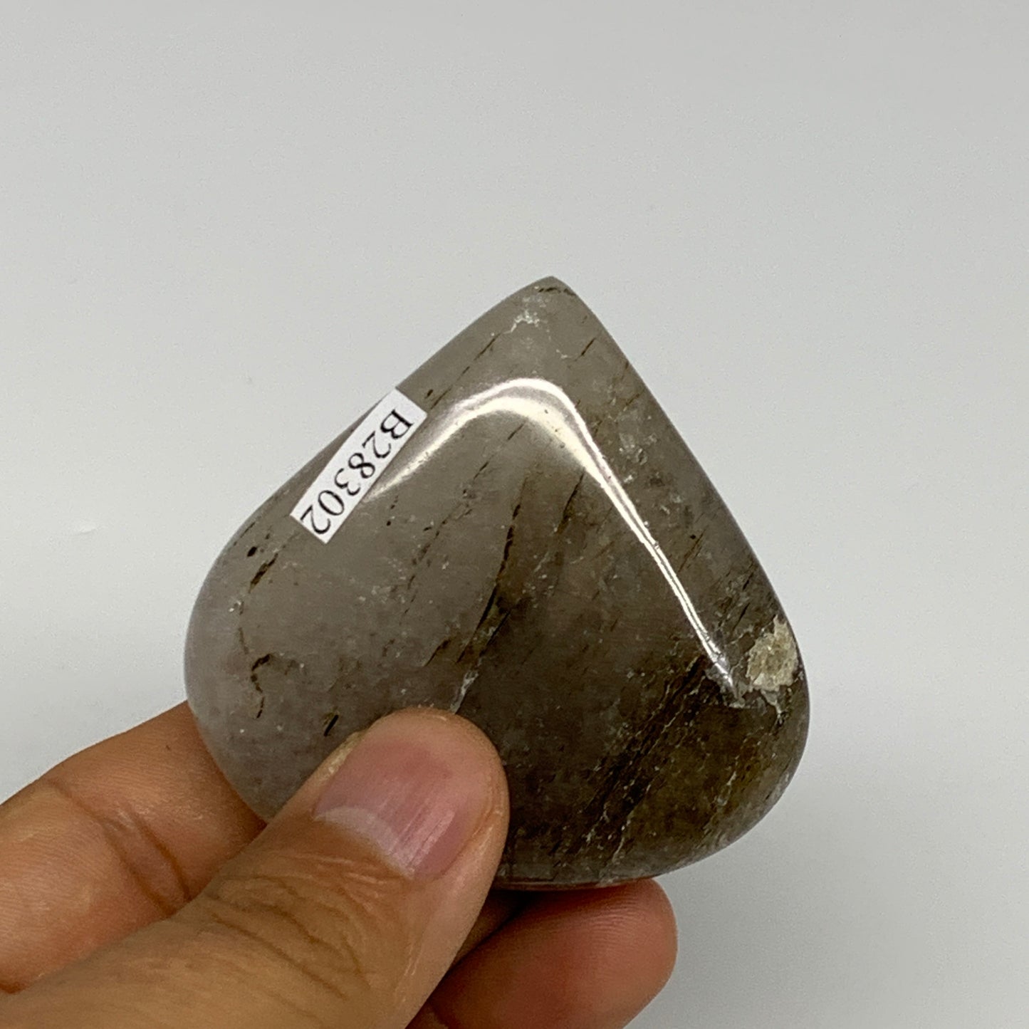 78.2g, 2.2"x2.2"x0.7", Natural Small Rutile Quartz Crystal Heart Reiki, B28302