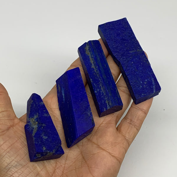 148.6g, 1.9"-2.9", 4pcs, High Grade Natural Rough Lapis Lazuli @Afghanistan,B32698