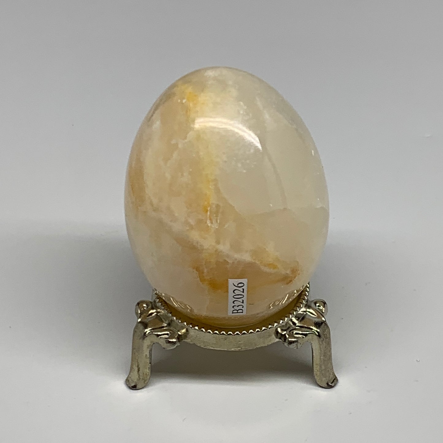 254g, 2.7"x2" Natural Green Onyx Egg Gemstone Mineral, from Pakistan, B32026