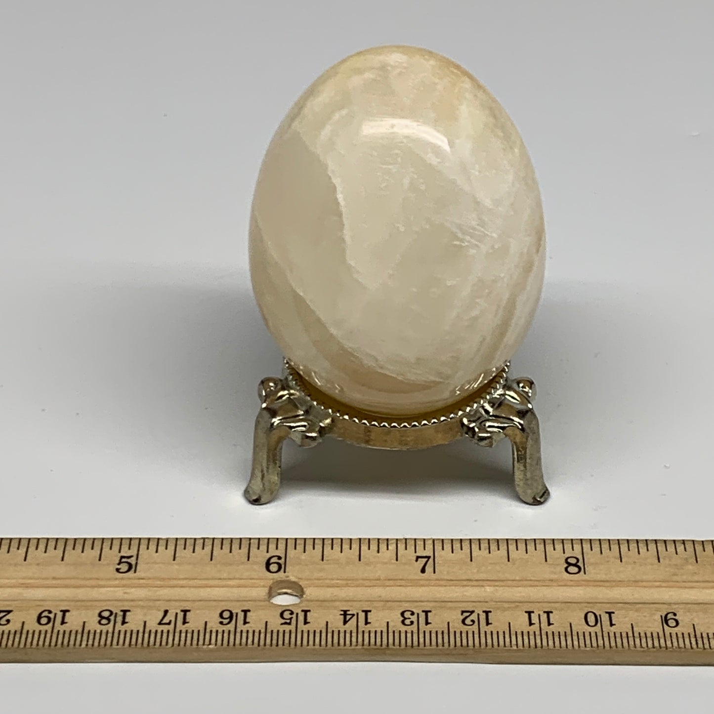 254g, 2.7"x2" Natural Green Onyx Egg Gemstone Mineral, from Pakistan, B32026