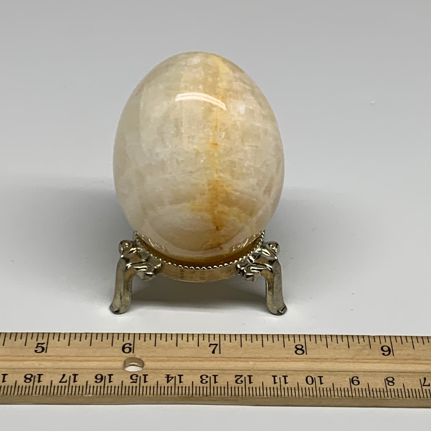 254g, 2.7"x2" Natural Green Onyx Egg Gemstone Mineral, from Pakistan, B32026