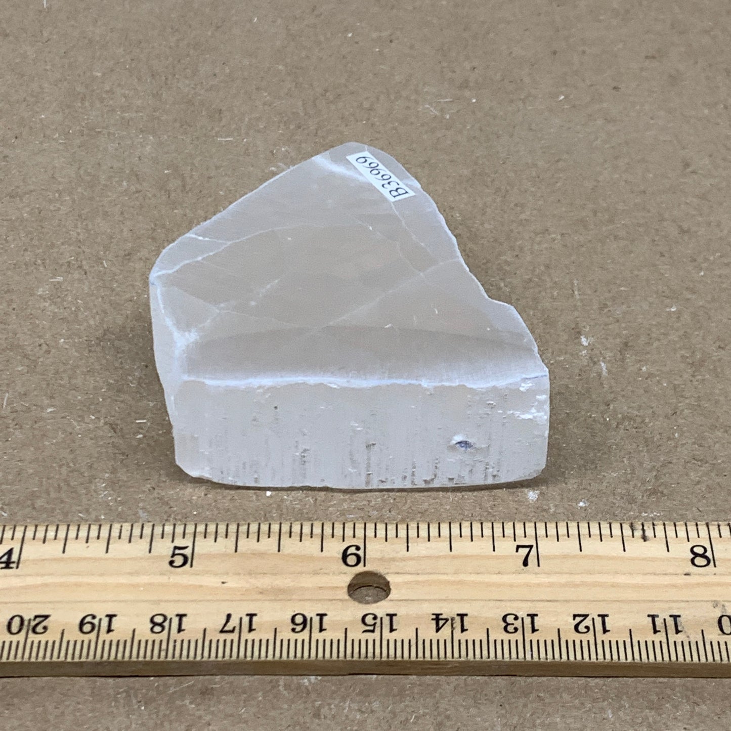 0.29 lbs, 2.6"x2"x1", Natural Clear Selenite Crystal Slab Gemstone, B36969