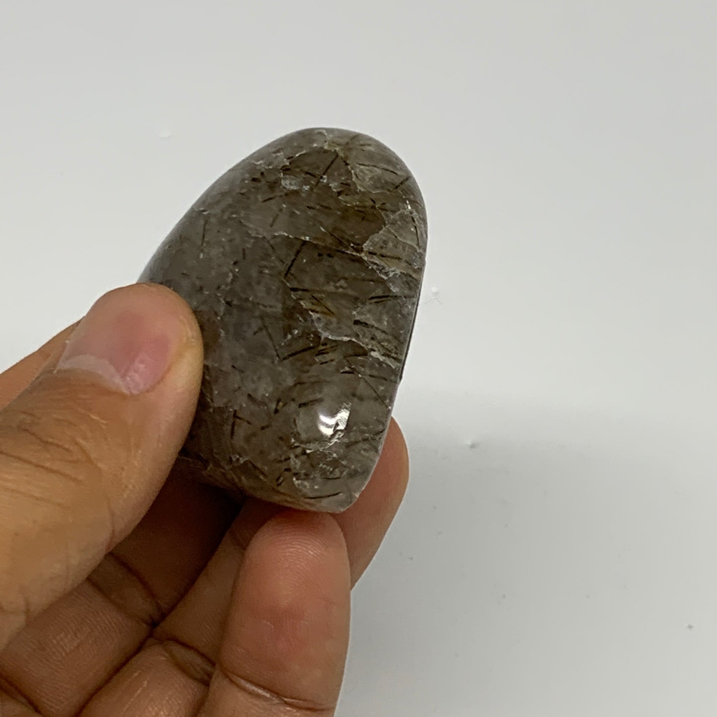 65.1g, 2"x1.8"x0.8", Natural Small Rutile Quartz Crystal Heart Reiki, B28303