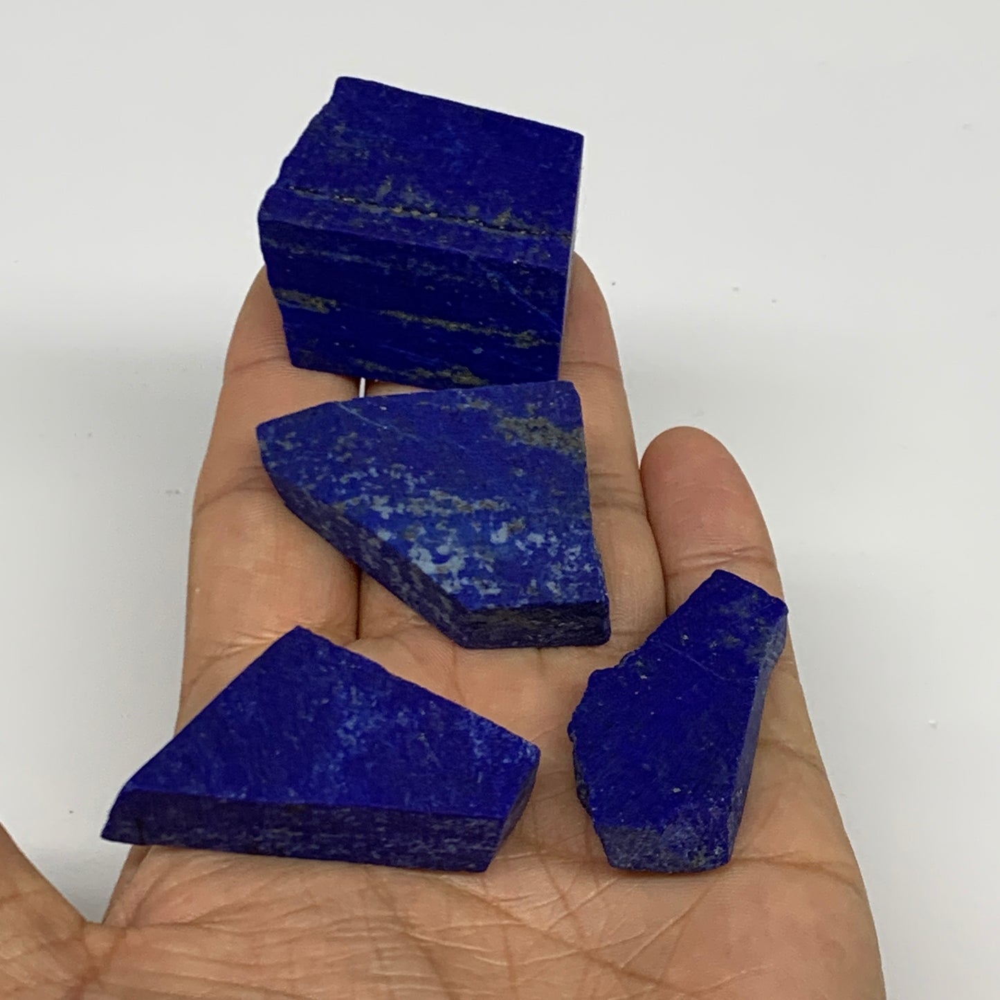 116g, 1.4"-1.6", 4pcs, High Grade Natural Rough Lapis Lazuli @Afghanistan,B32699