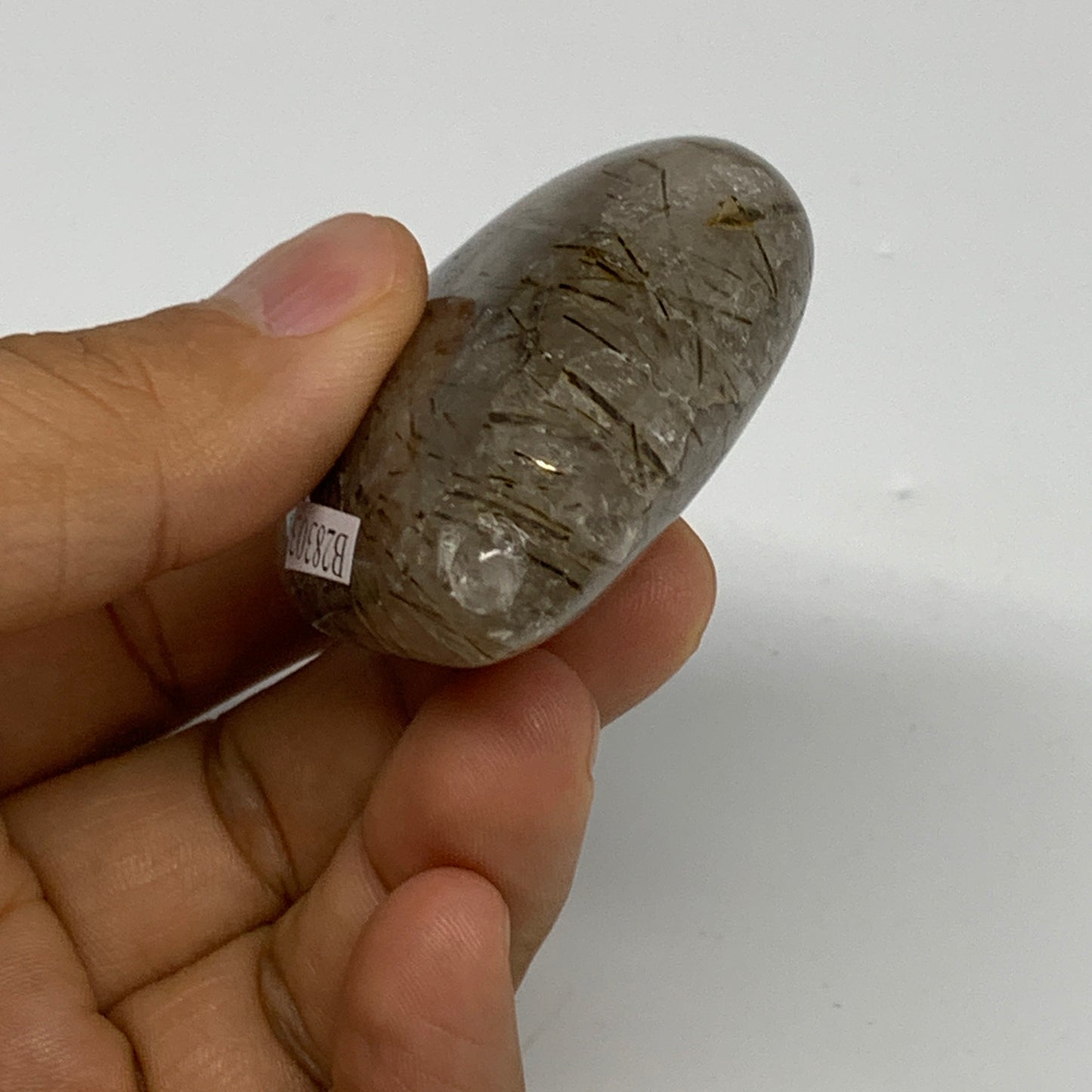 65.1g, 2"x1.8"x0.8", Natural Small Rutile Quartz Crystal Heart Reiki, B28303