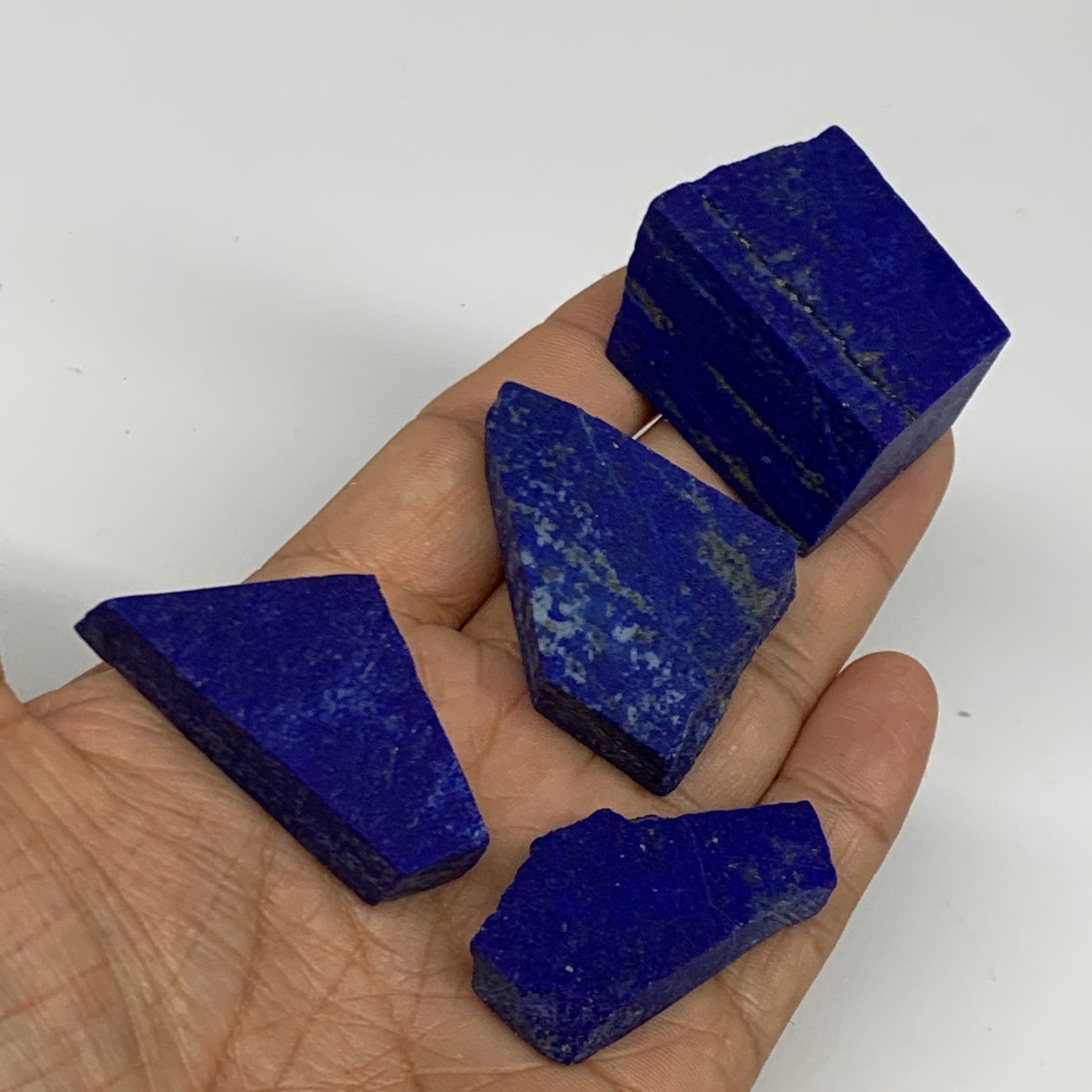 116g, 1.4"-1.6", 4pcs, High Grade Natural Rough Lapis Lazuli @Afghanistan,B32699