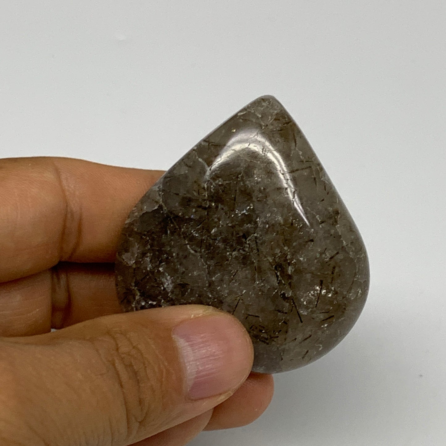 65.1g, 2"x1.8"x0.8", Natural Small Rutile Quartz Crystal Heart Reiki, B28303