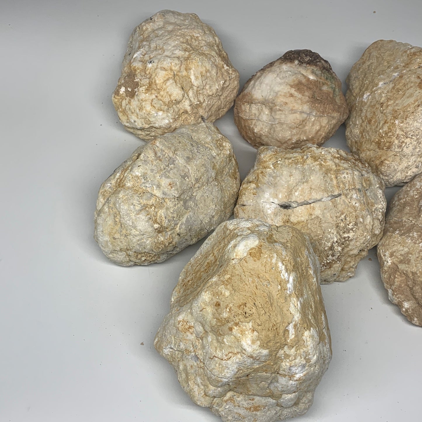 21 Lbs,4.6"-6.7", 7 Pairs, Natural Quartz Geodes @Morocco, Wholesale,B10640