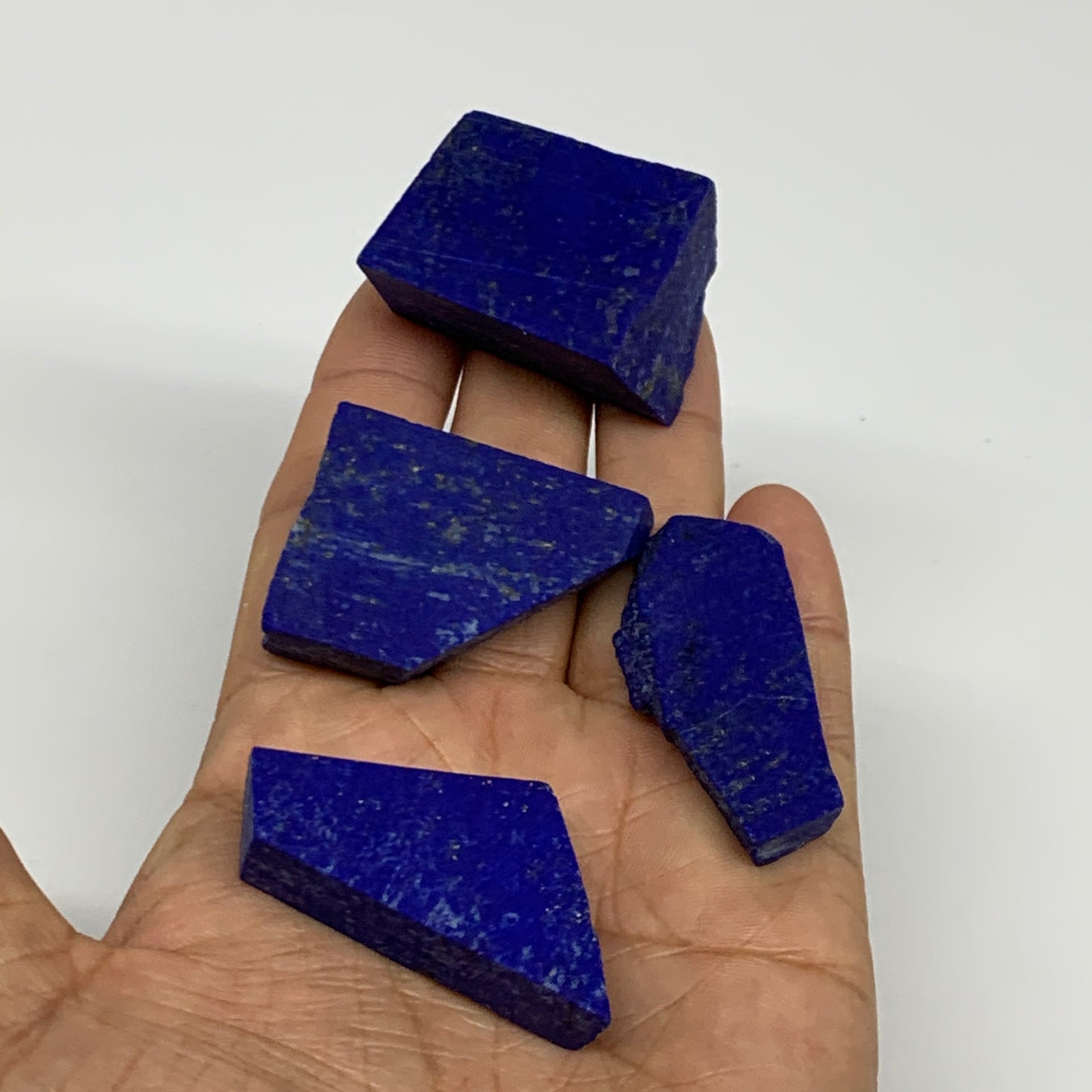116g, 1.4"-1.6", 4pcs, High Grade Natural Rough Lapis Lazuli @Afghanistan,B32699