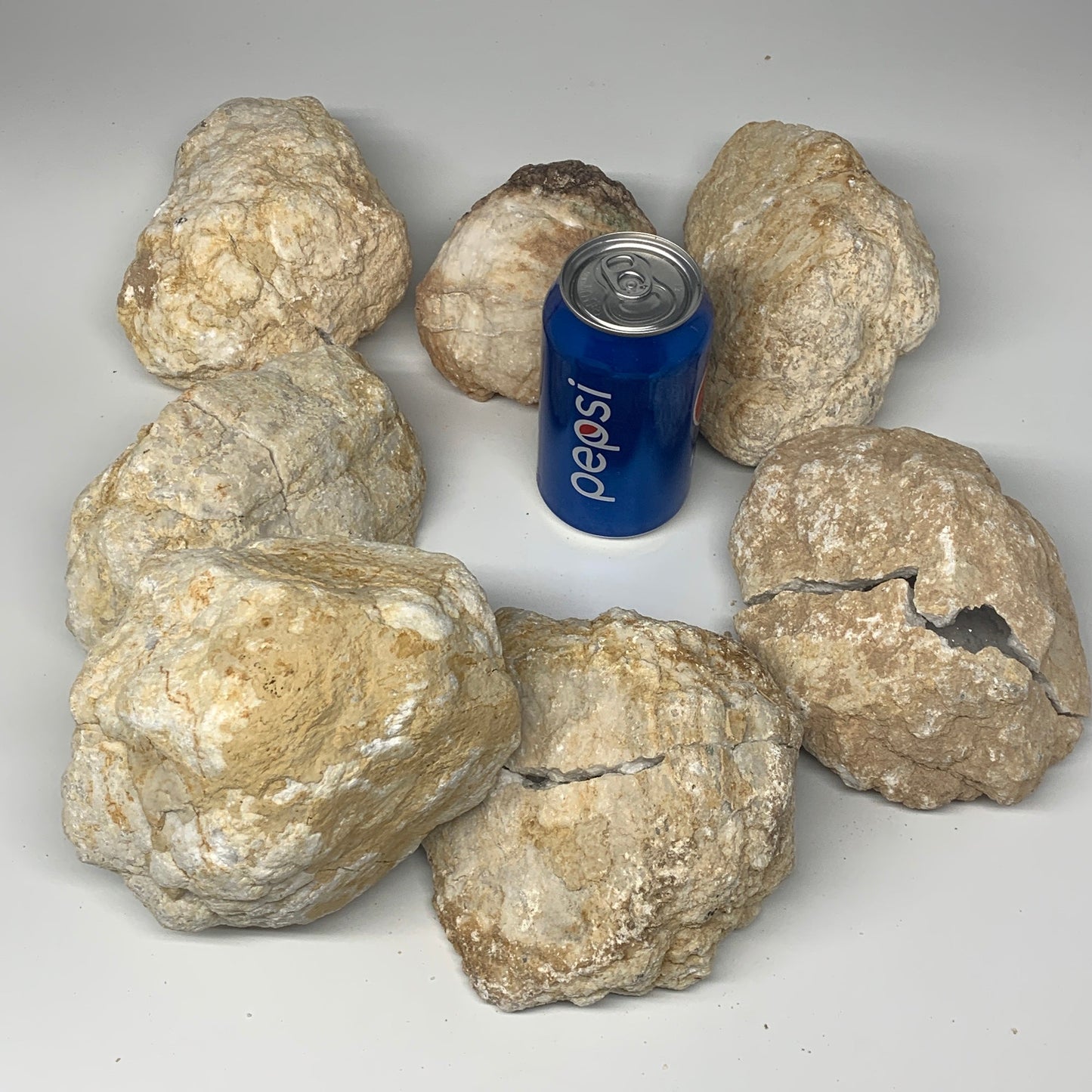 21 Lbs,4.6"-6.7", 7 Pairs, Natural Quartz Geodes @Morocco, Wholesale,B10640
