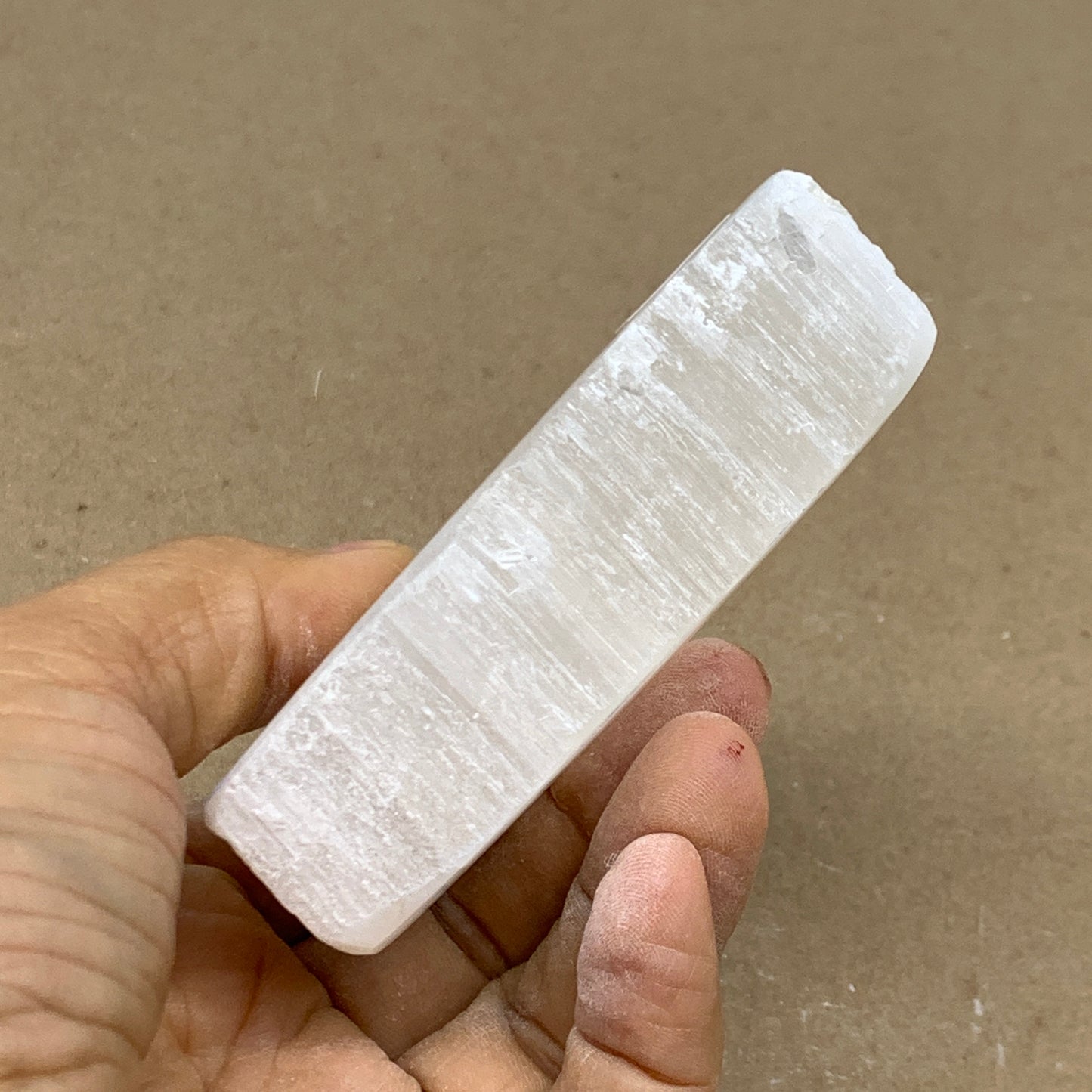 0.44 lbs, 3.3"x2.5"x1", Natural Clear Selenite Crystal Slab Gemstone, B36970
