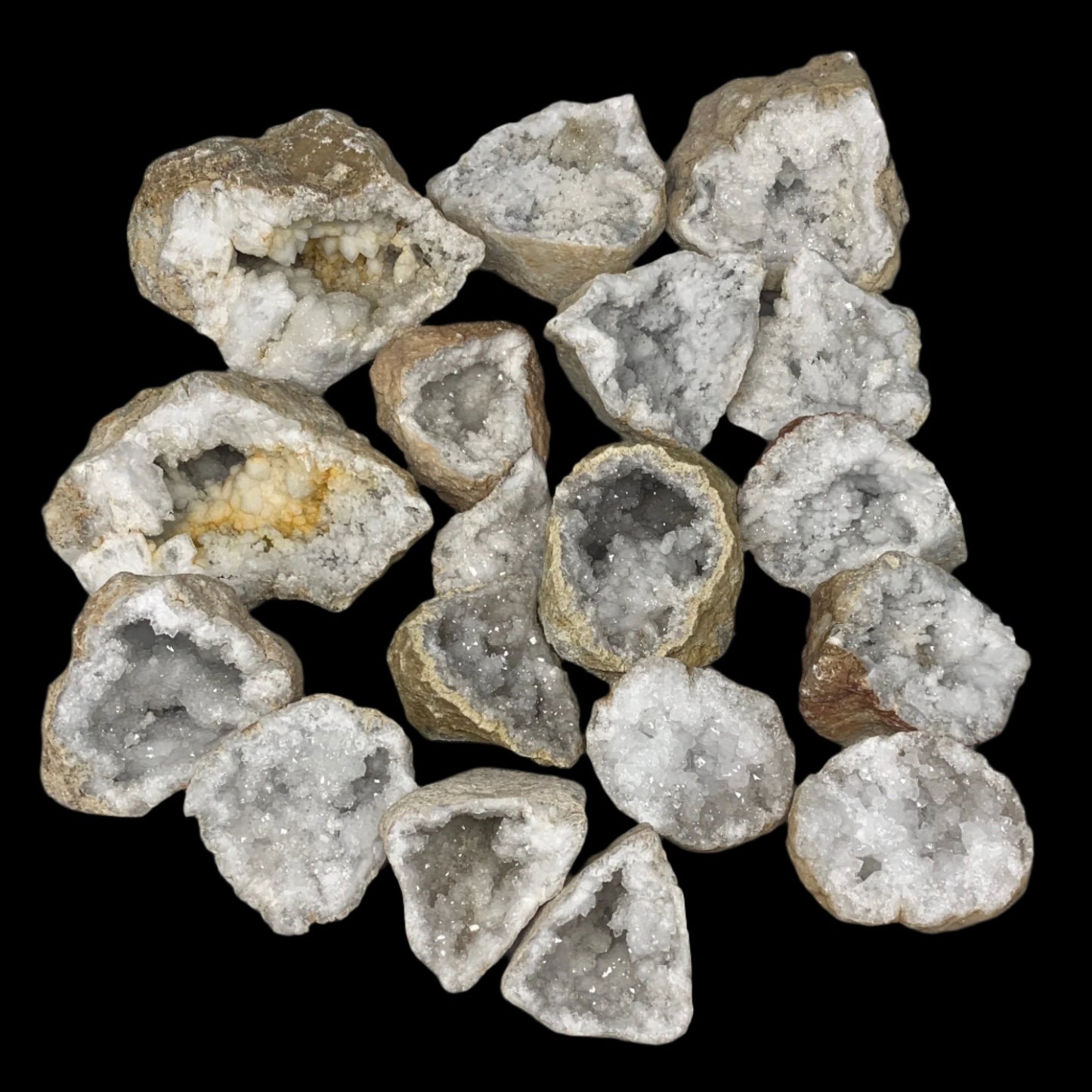 28 Lbs,4"-8.8", 9 Pairs, Natural Quartz Geodes @Morocco, Wholesale,B10641