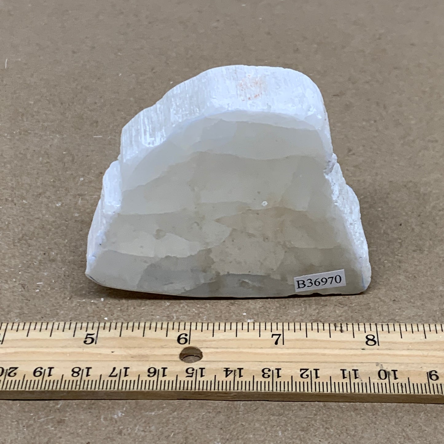 0.44 lbs, 3.3"x2.5"x1", Natural Clear Selenite Crystal Slab Gemstone, B36970