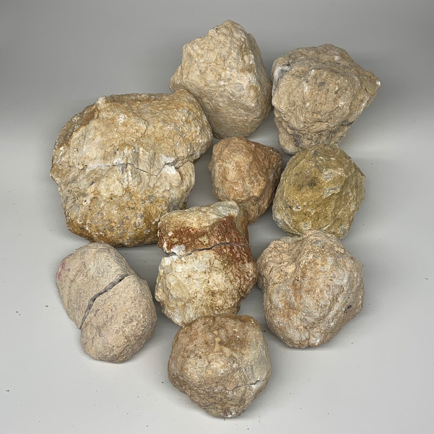28 Lbs,4"-8.8", 9 Pairs, Natural Quartz Geodes @Morocco, Wholesale,B10641