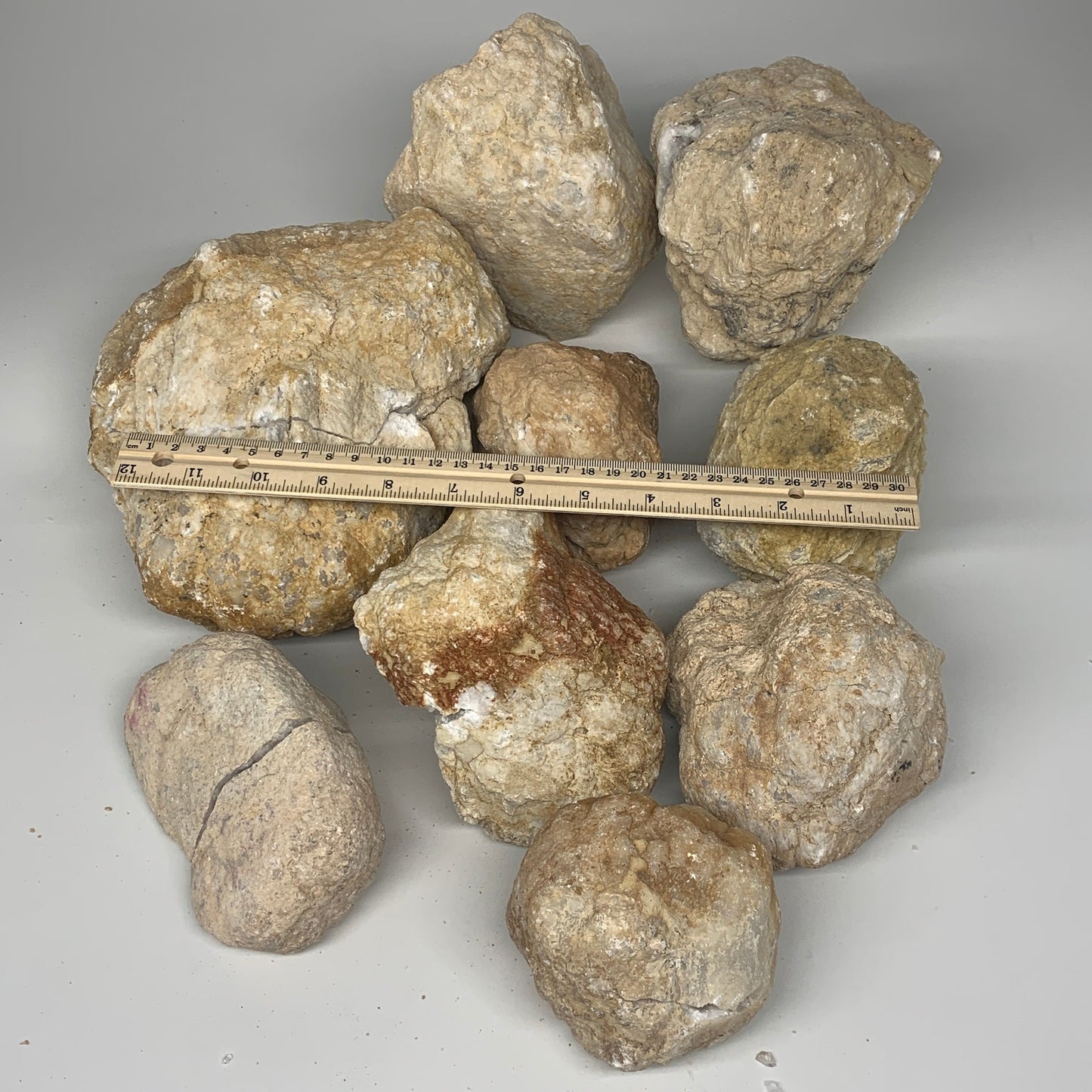 28 Lbs,4"-8.8", 9 Pairs, Natural Quartz Geodes @Morocco, Wholesale,B10641