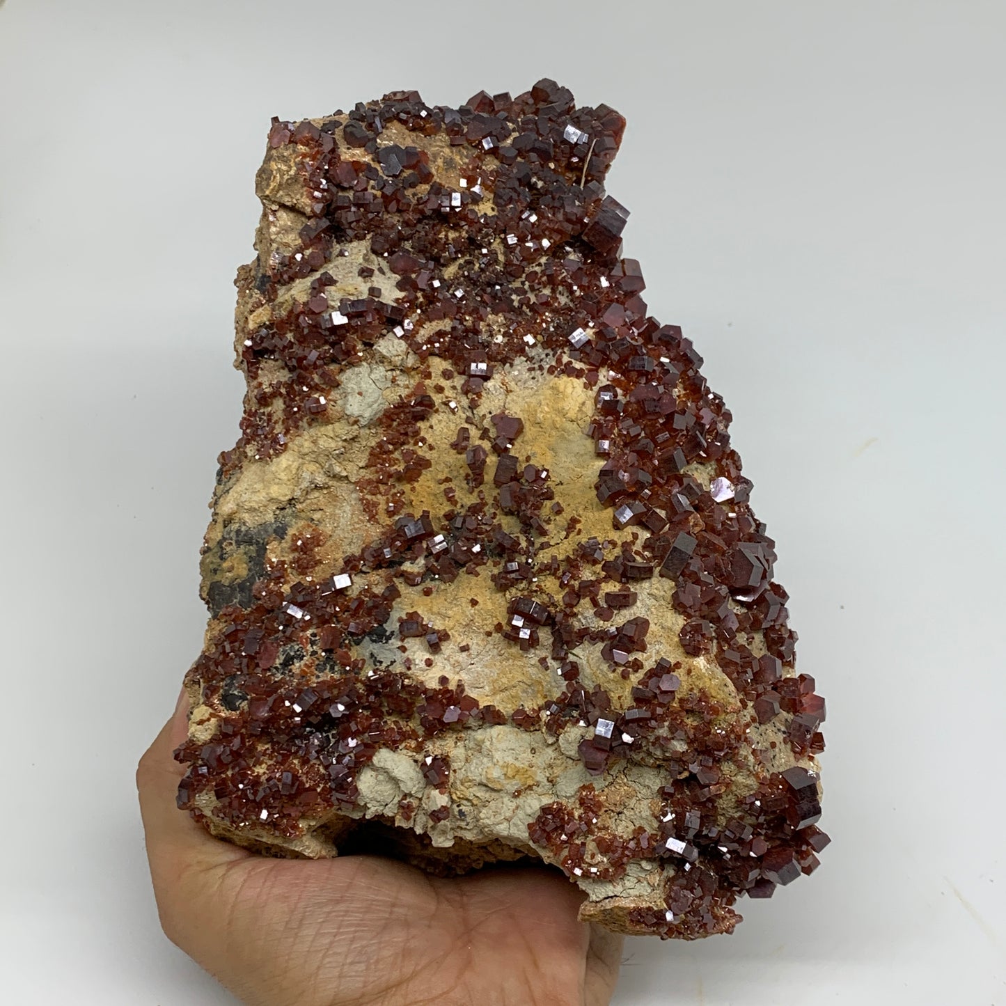 6.58 lbs, 9"x5.3"x2.8", Vanadinite Crystals Cluster Mineral Specimens, B33989