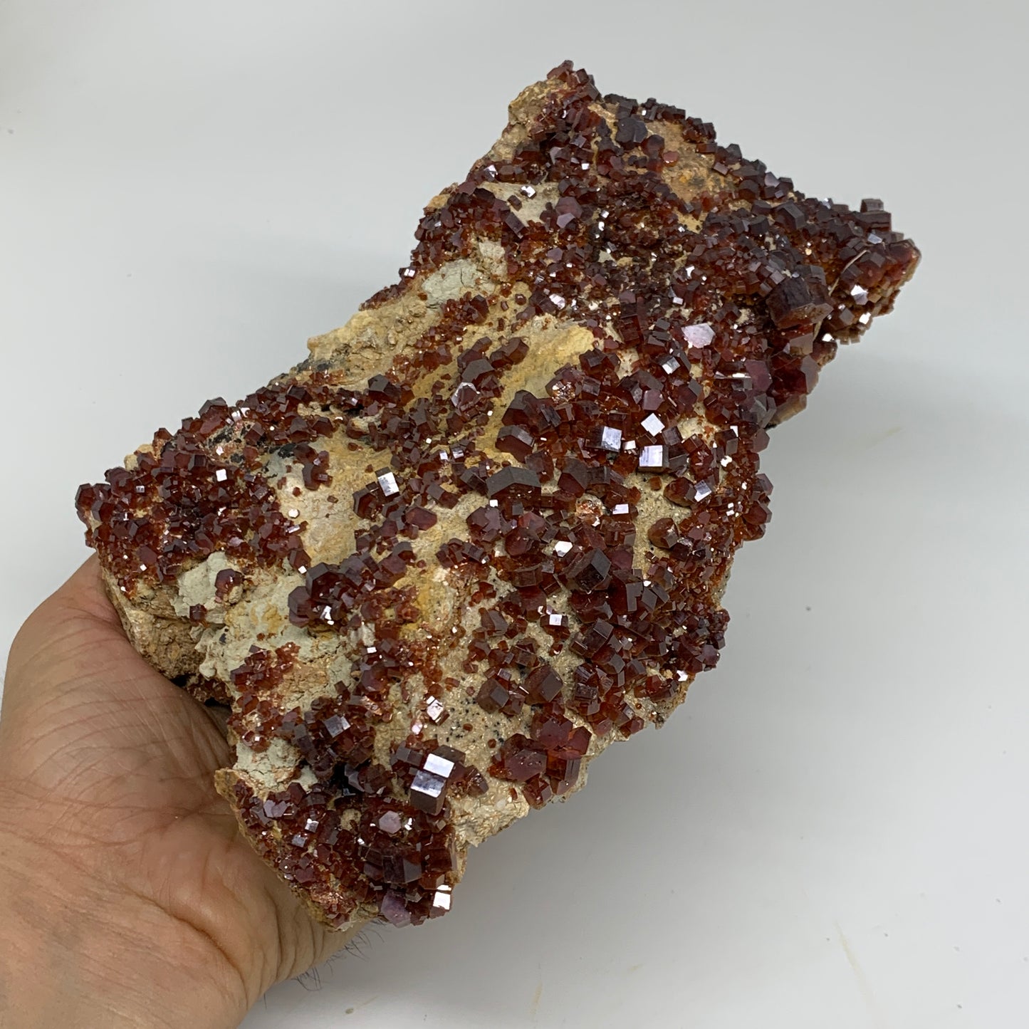 6.58 lbs, 9"x5.3"x2.8", Vanadinite Crystals Cluster Mineral Specimens, B33989
