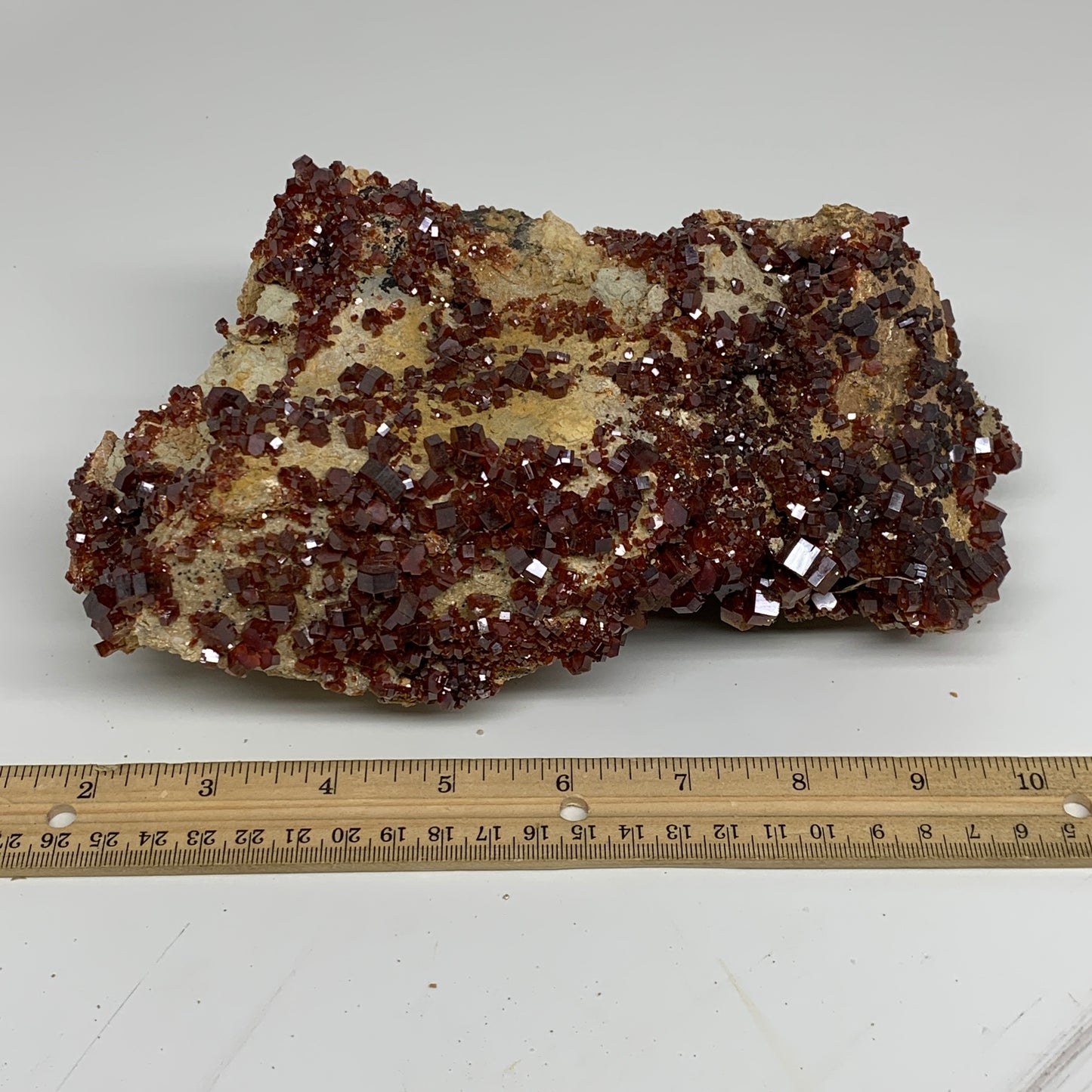 6.58 lbs, 9"x5.3"x2.8", Vanadinite Crystals Cluster Mineral Specimens, B33989