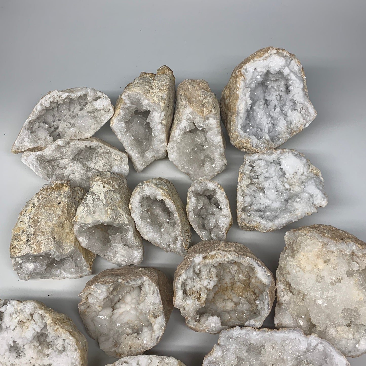 23.9 Lbs,4.9"-7", 9 Pairs, Natural Quartz Geodes @Morocco, Wholesale,B10643