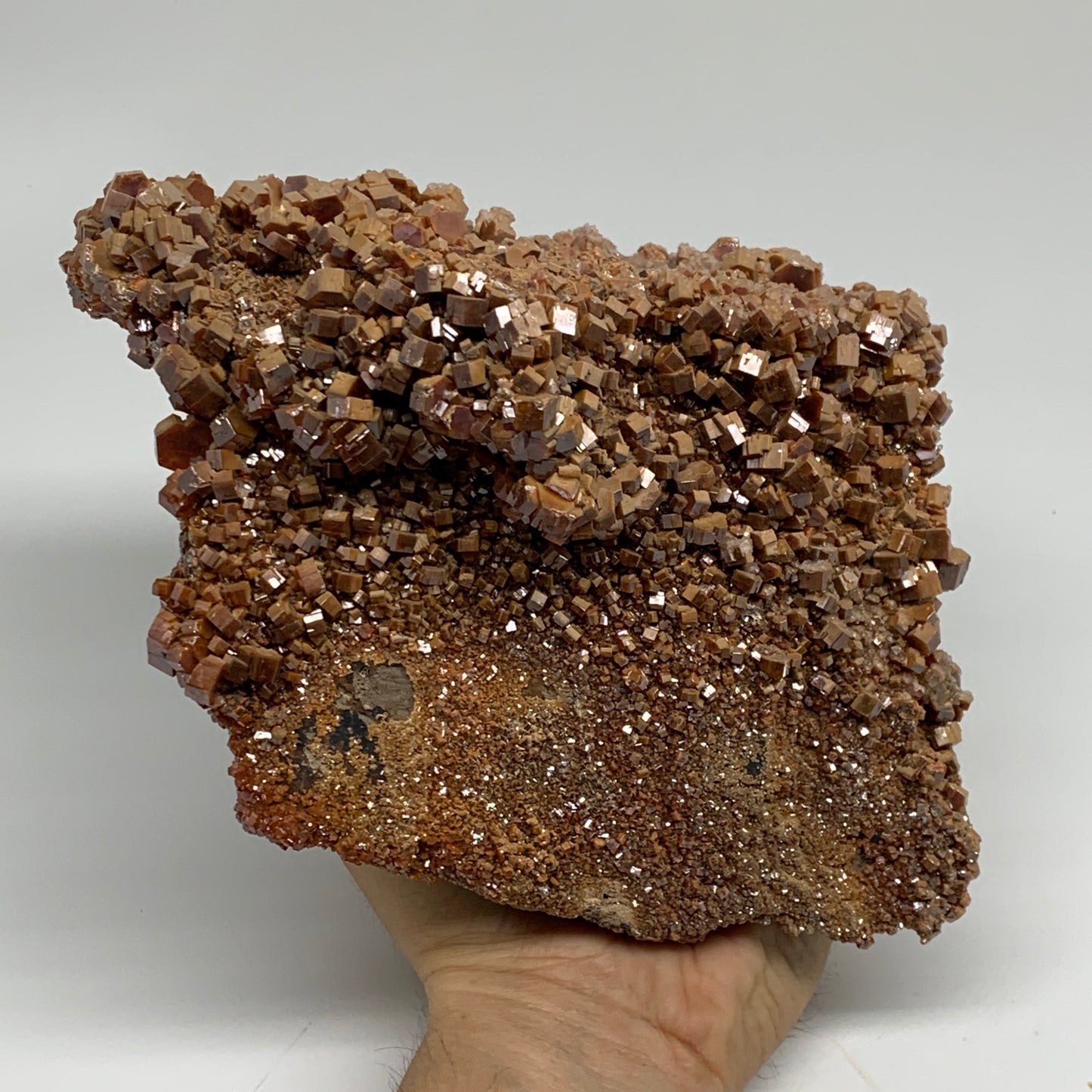 6.85 lbs, 5.7"x5.3"x4.8", Vanadinite Crystals Cluster Mineral Specimens, B33990