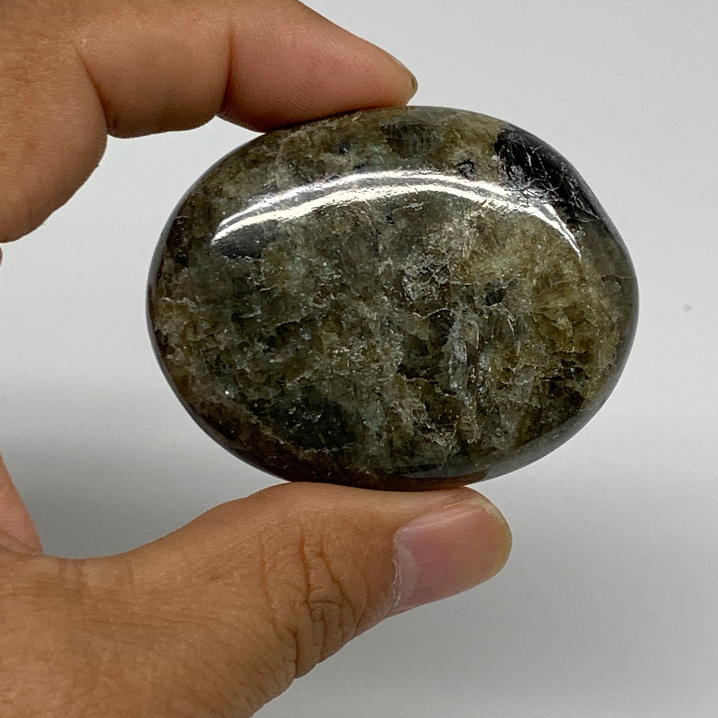 145.7g, 2.2"-2.3", 2pcs, Labradorite Palm-stone Polished Gemstone, B35535