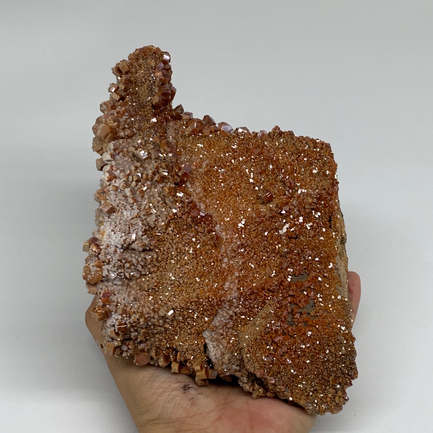 6.85 lbs, 5.7"x5.3"x4.8", Vanadinite Crystals Cluster Mineral Specimens, B33990
