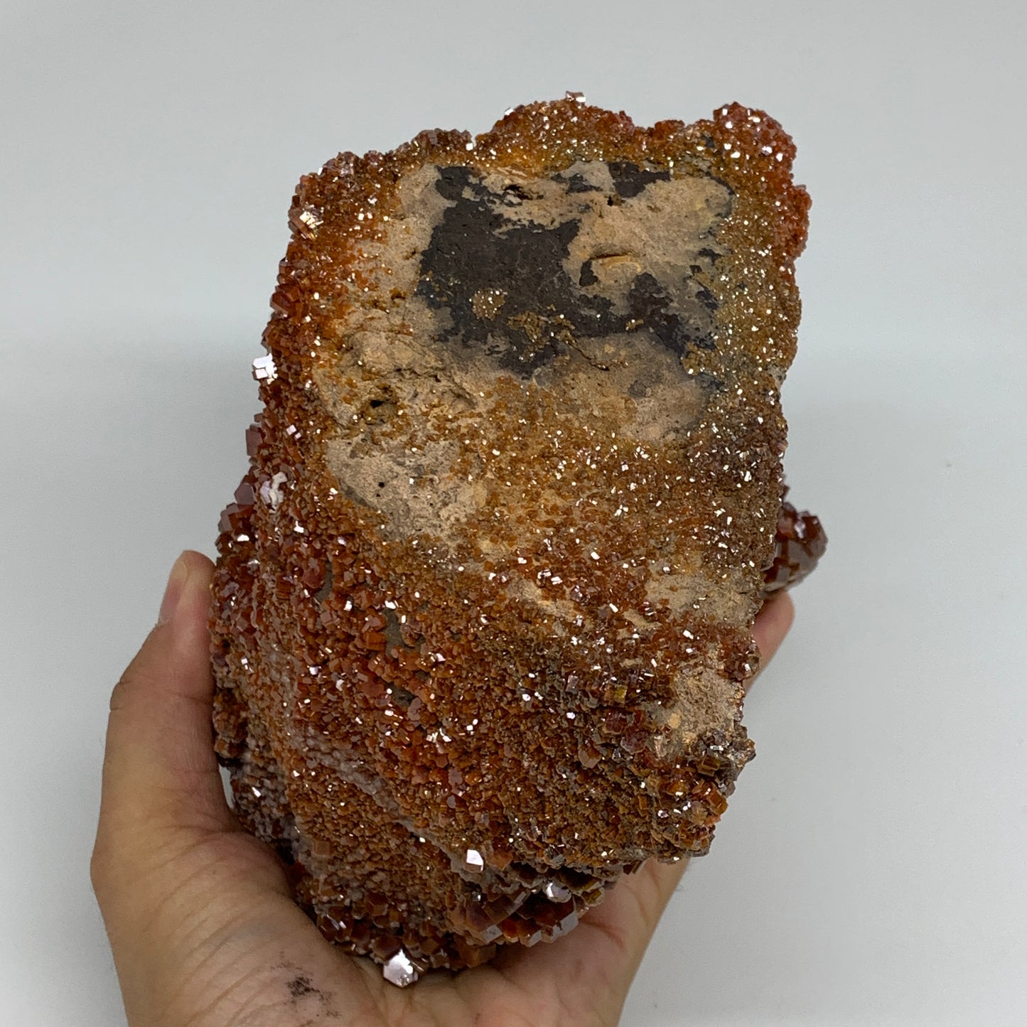6.85 lbs, 5.7"x5.3"x4.8", Vanadinite Crystals Cluster Mineral Specimens, B33990