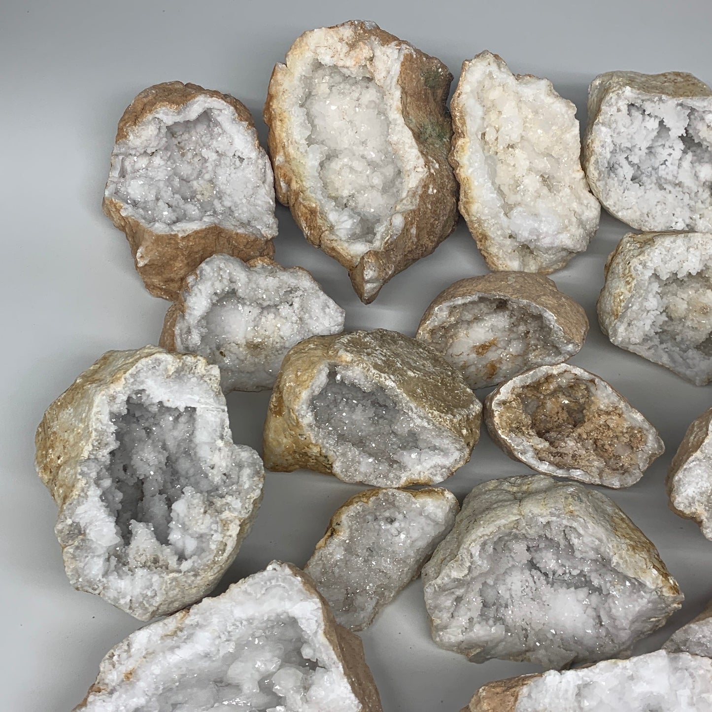 20 Lbs,4.3"-7.5", 9 Pairs, Natural Quartz Geodes @Morocco, Wholesale,B10645