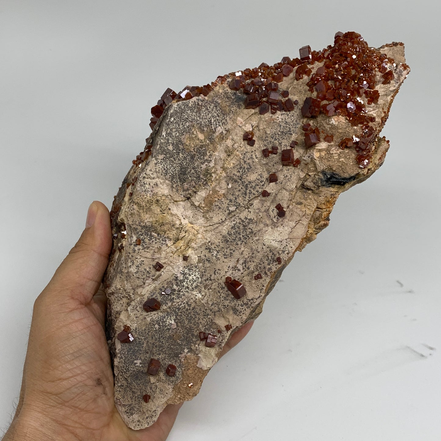 6.16 lbs, 9"x4.8"x3.7", Vanadinite Crystals Cluster Mineral Specimens, B33991