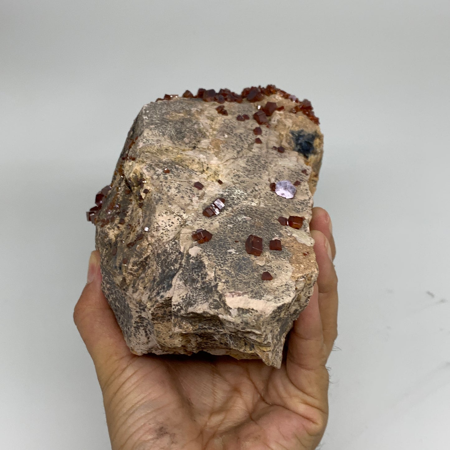 6.16 lbs, 9"x4.8"x3.7", Vanadinite Crystals Cluster Mineral Specimens, B33991