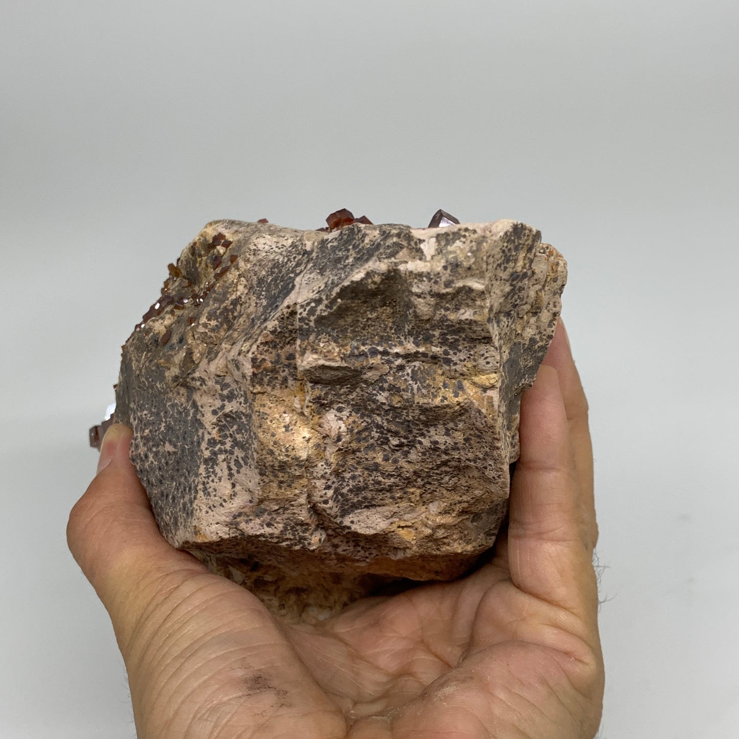 6.16 lbs, 9"x4.8"x3.7", Vanadinite Crystals Cluster Mineral Specimens, B33991