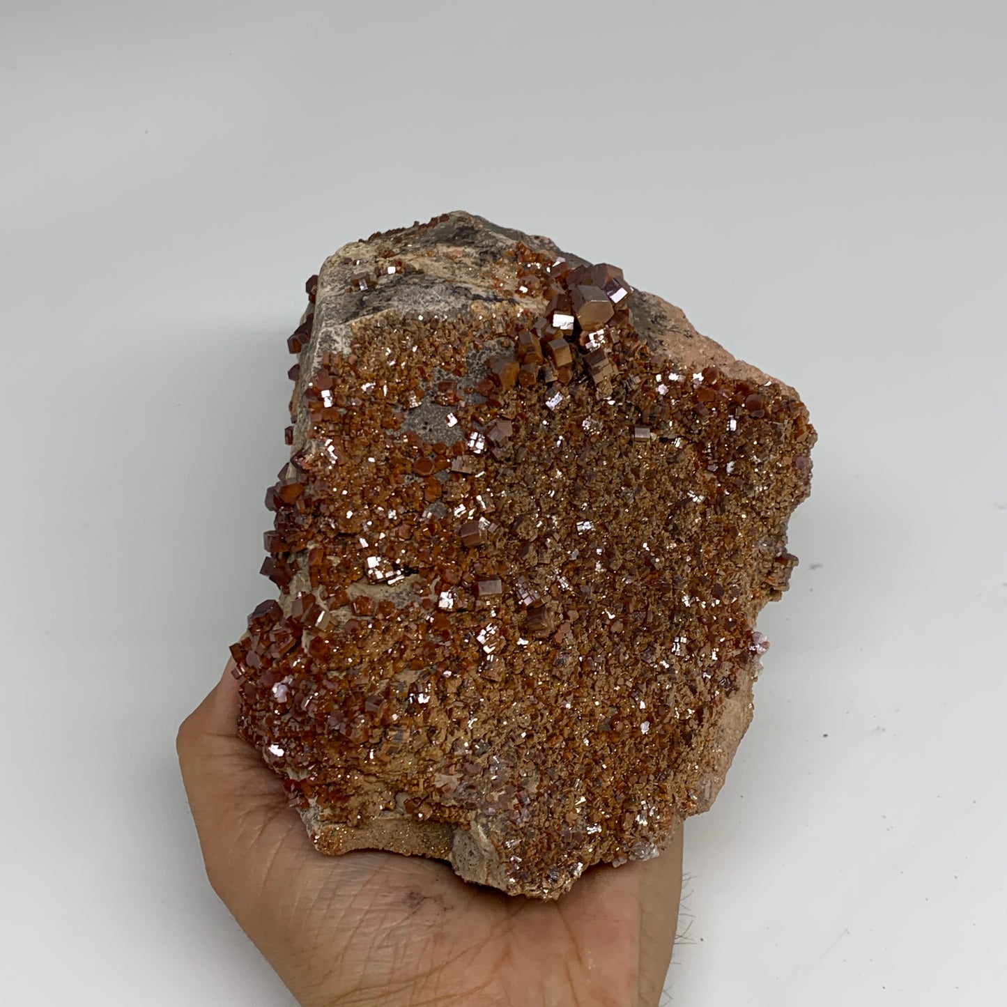 6.16 lbs, 9"x4.8"x3.7", Vanadinite Crystals Cluster Mineral Specimens, B33991