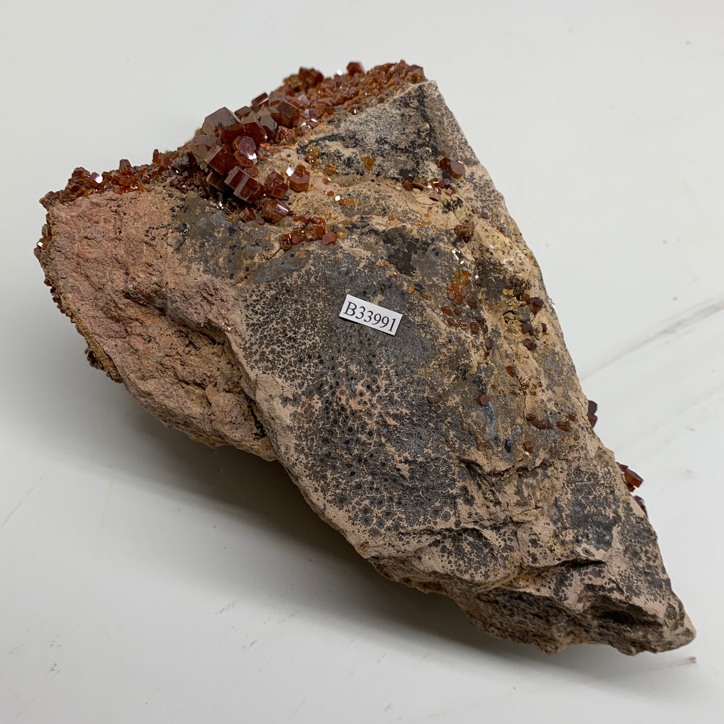 6.16 lbs, 9"x4.8"x3.7", Vanadinite Crystals Cluster Mineral Specimens, B33991