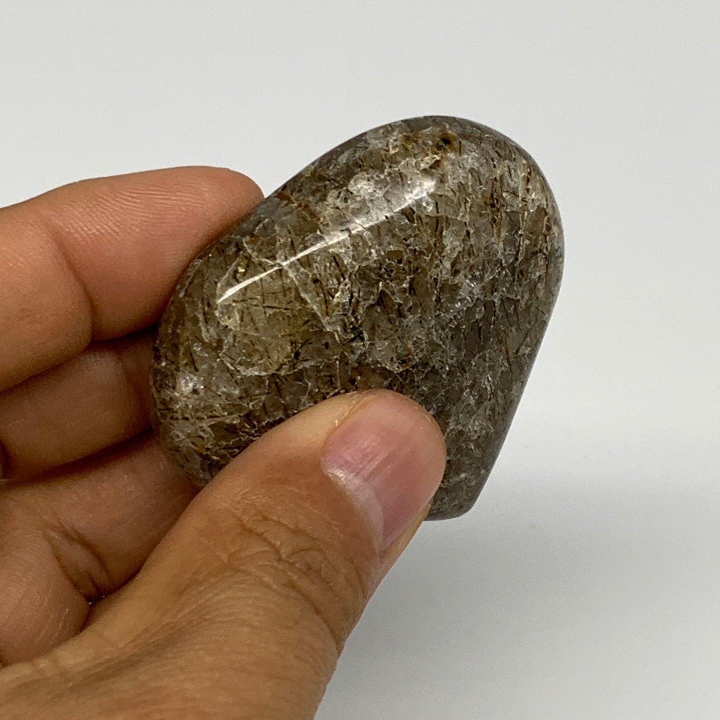 55.7g, 1.9"x2"x0.6", Natural Small Rutile Quartz Crystal Heart Reiki, B28308