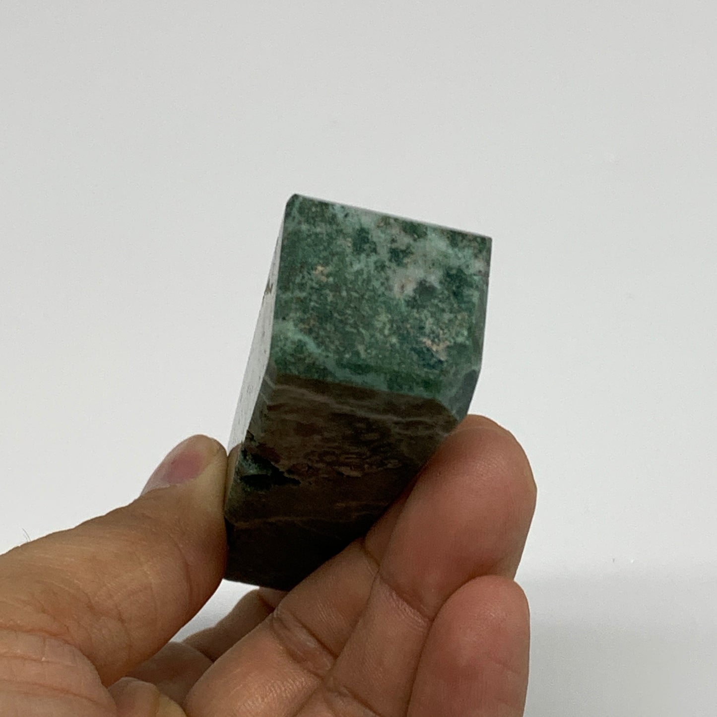 76.4g, 3.2"x0.9", Tree Agate Tower Obelisk Point Crystal @Brazil, B31393