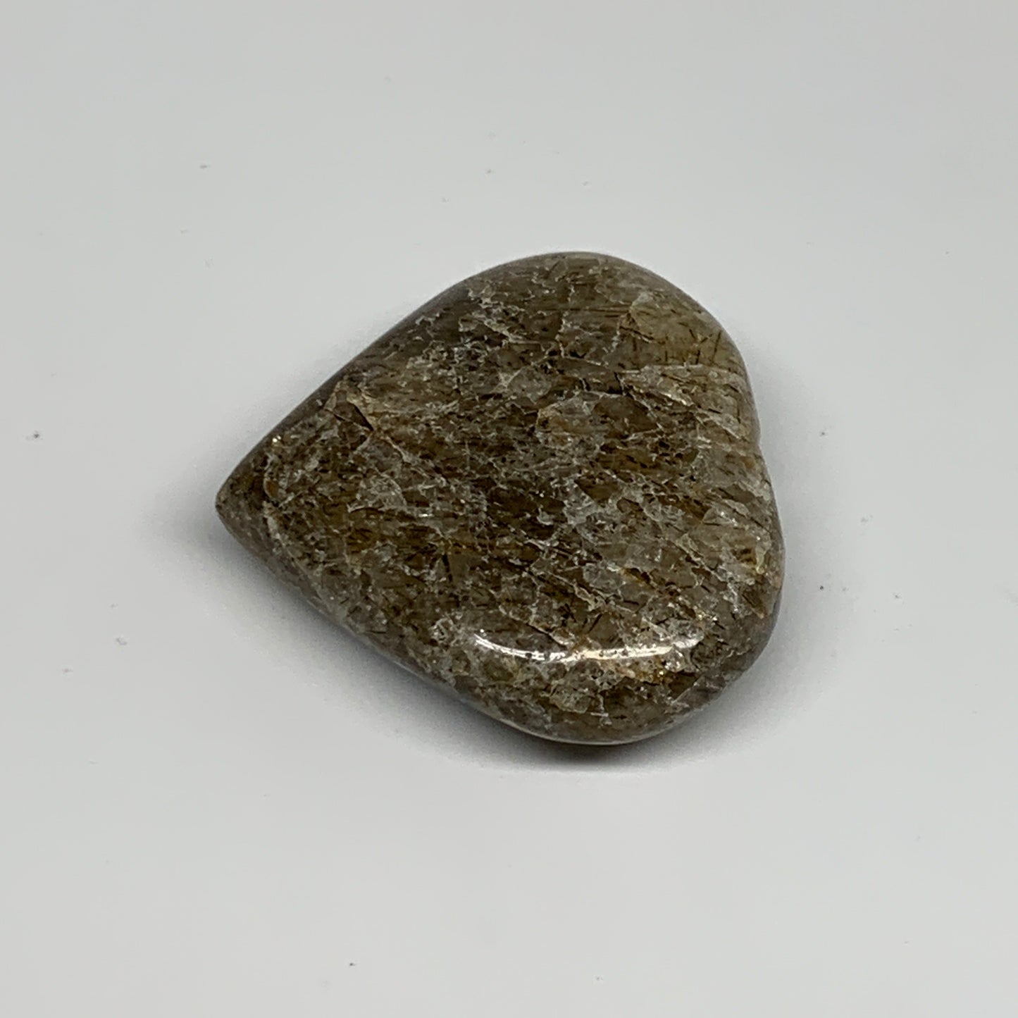 55.7g, 1.9"x2"x0.6", Natural Small Rutile Quartz Crystal Heart Reiki, B28308